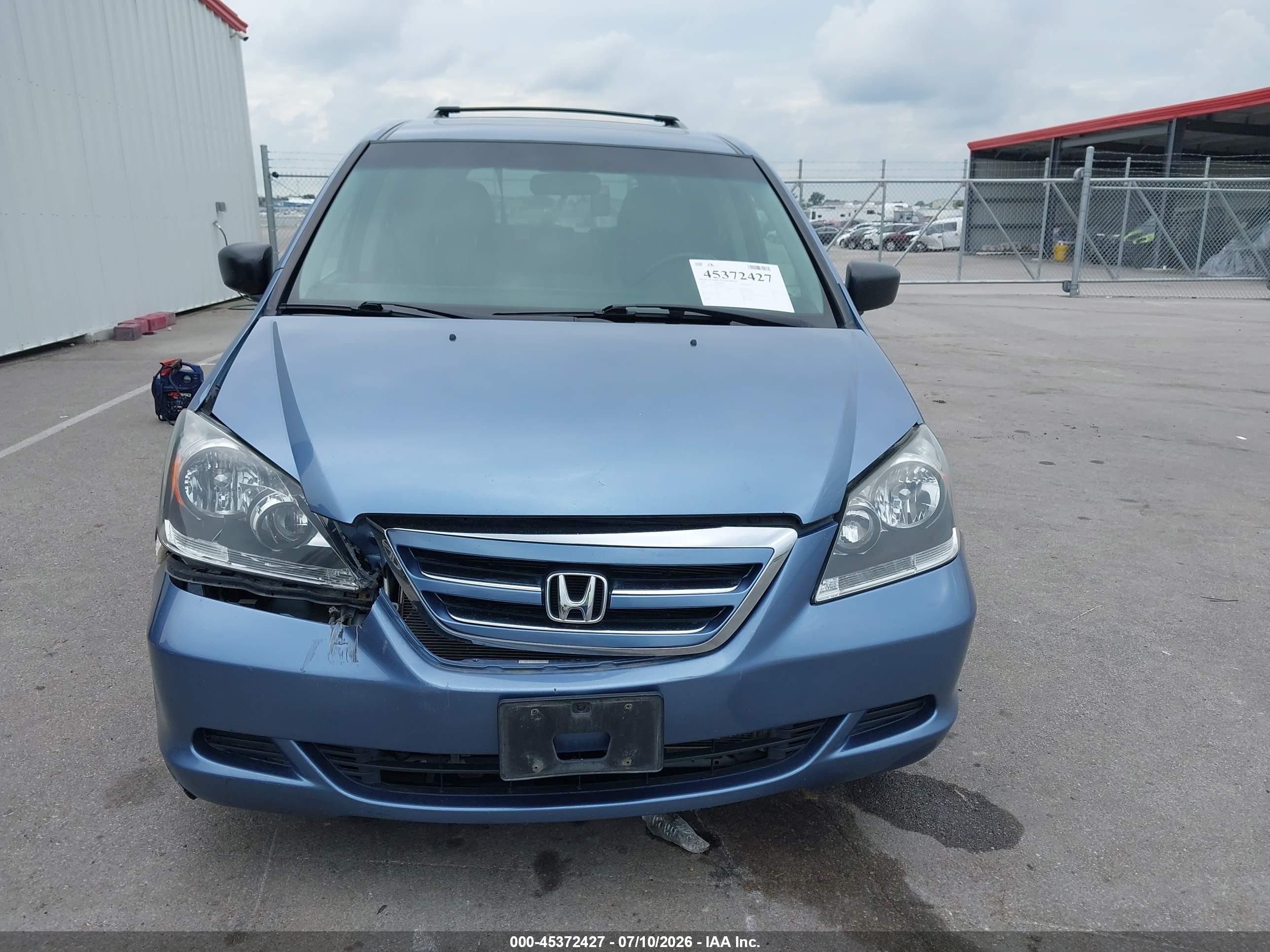 2007 Honda Odyssey Ex-l Blue vin: 5FNRL38767B110953