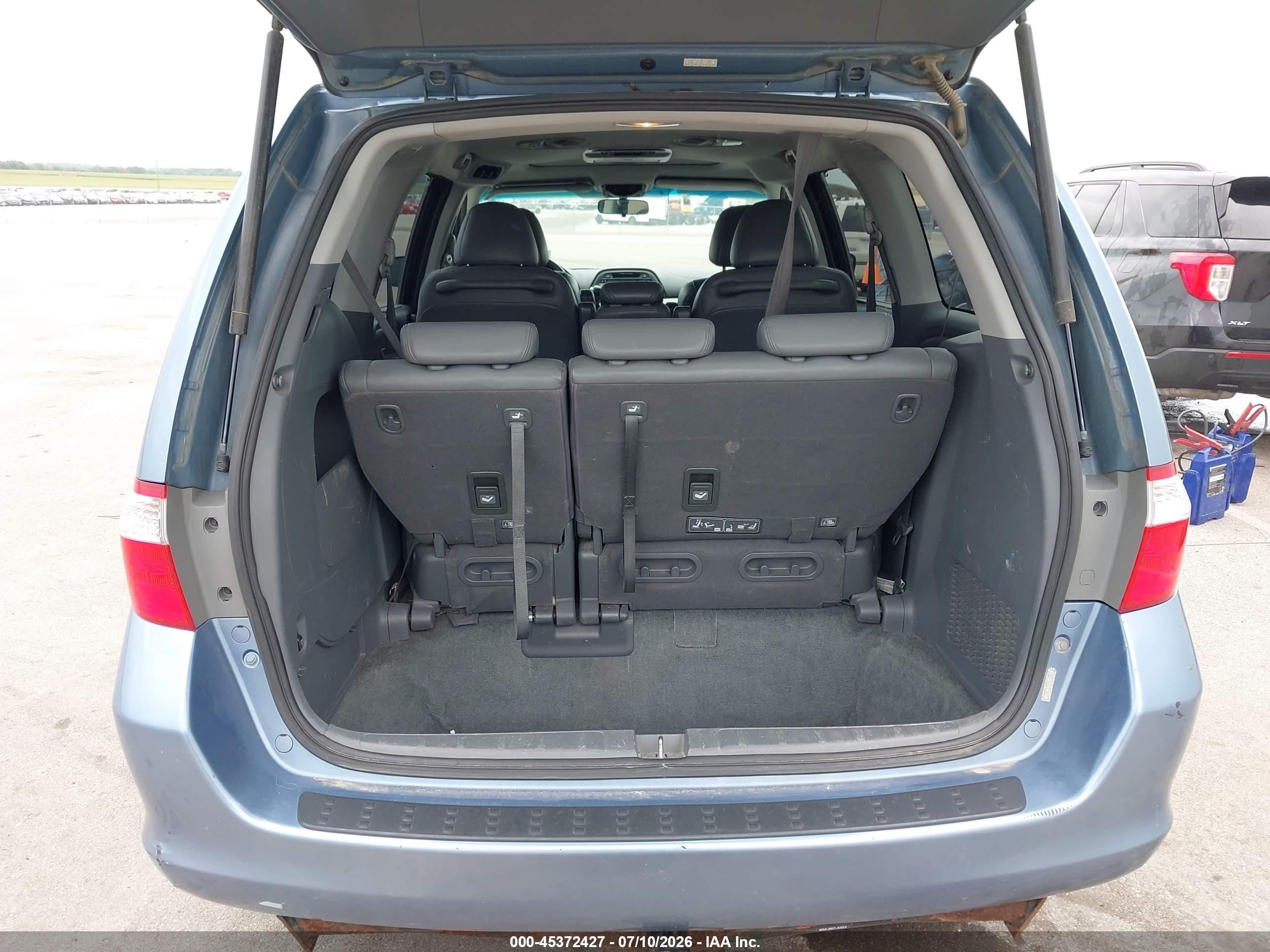 2007 Honda Odyssey Ex-l Blue vin: 5FNRL38767B110953
