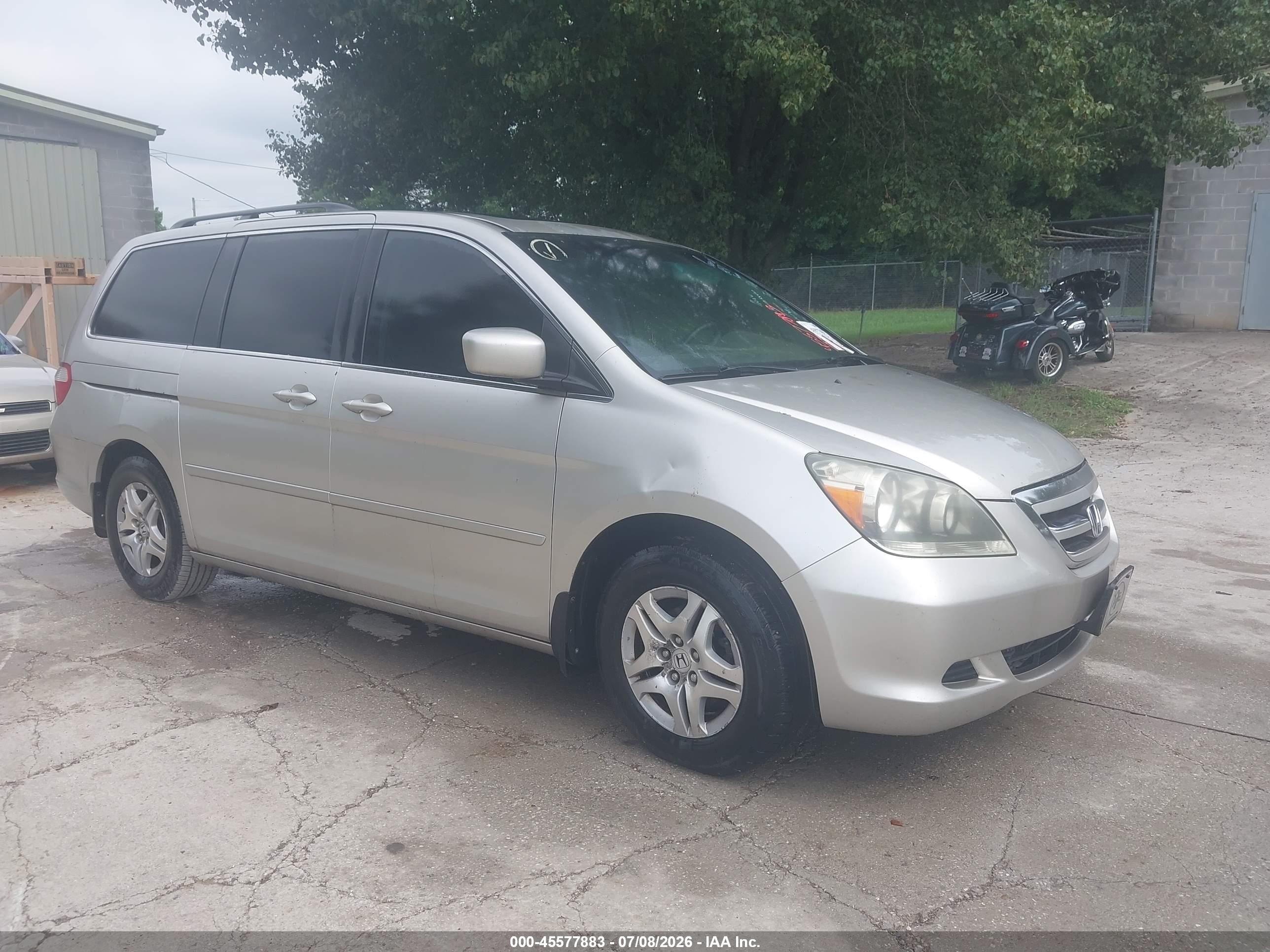 2007 Honda Odyssey Ex-l Silver vin: 5FNRL38767B121676
