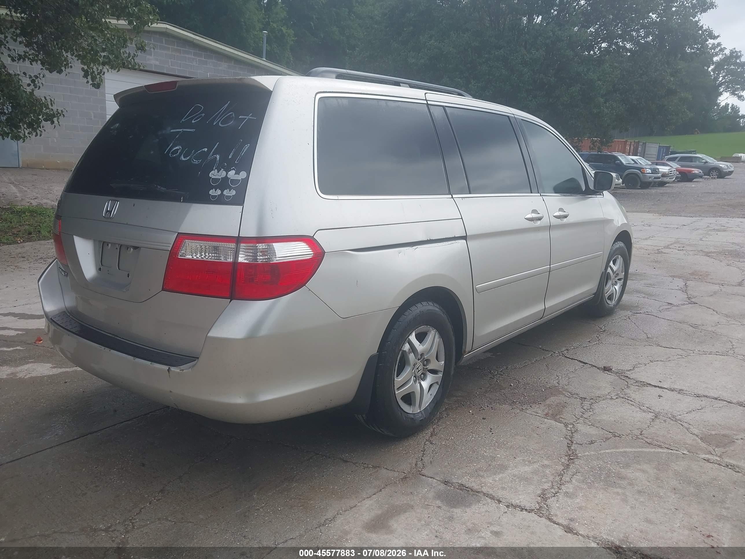 2007 Honda Odyssey Ex-l Silver vin: 5FNRL38767B121676