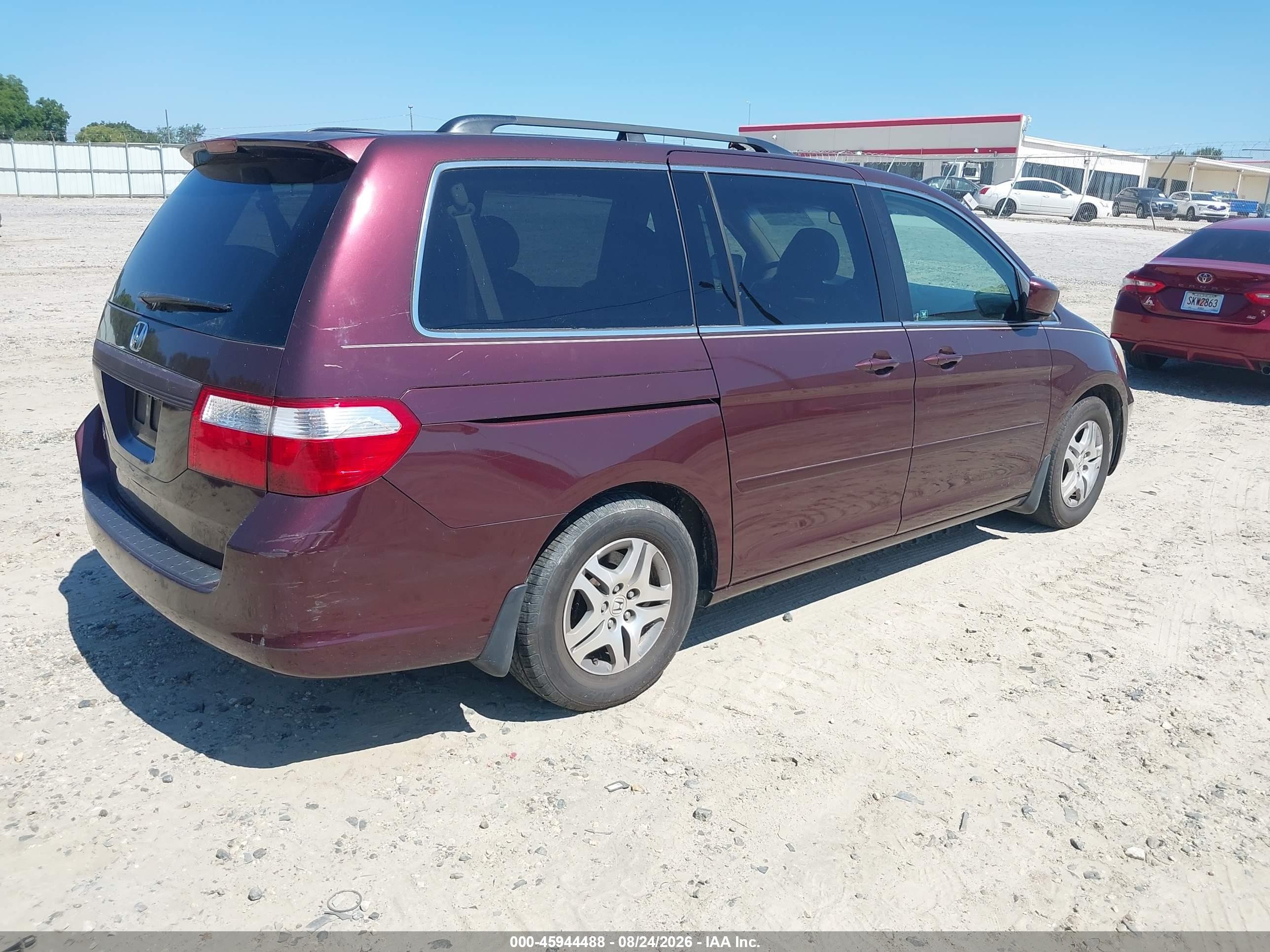 2007 Honda Odyssey Ex-l Фиолетовый vin: 5FNRL38767B413294