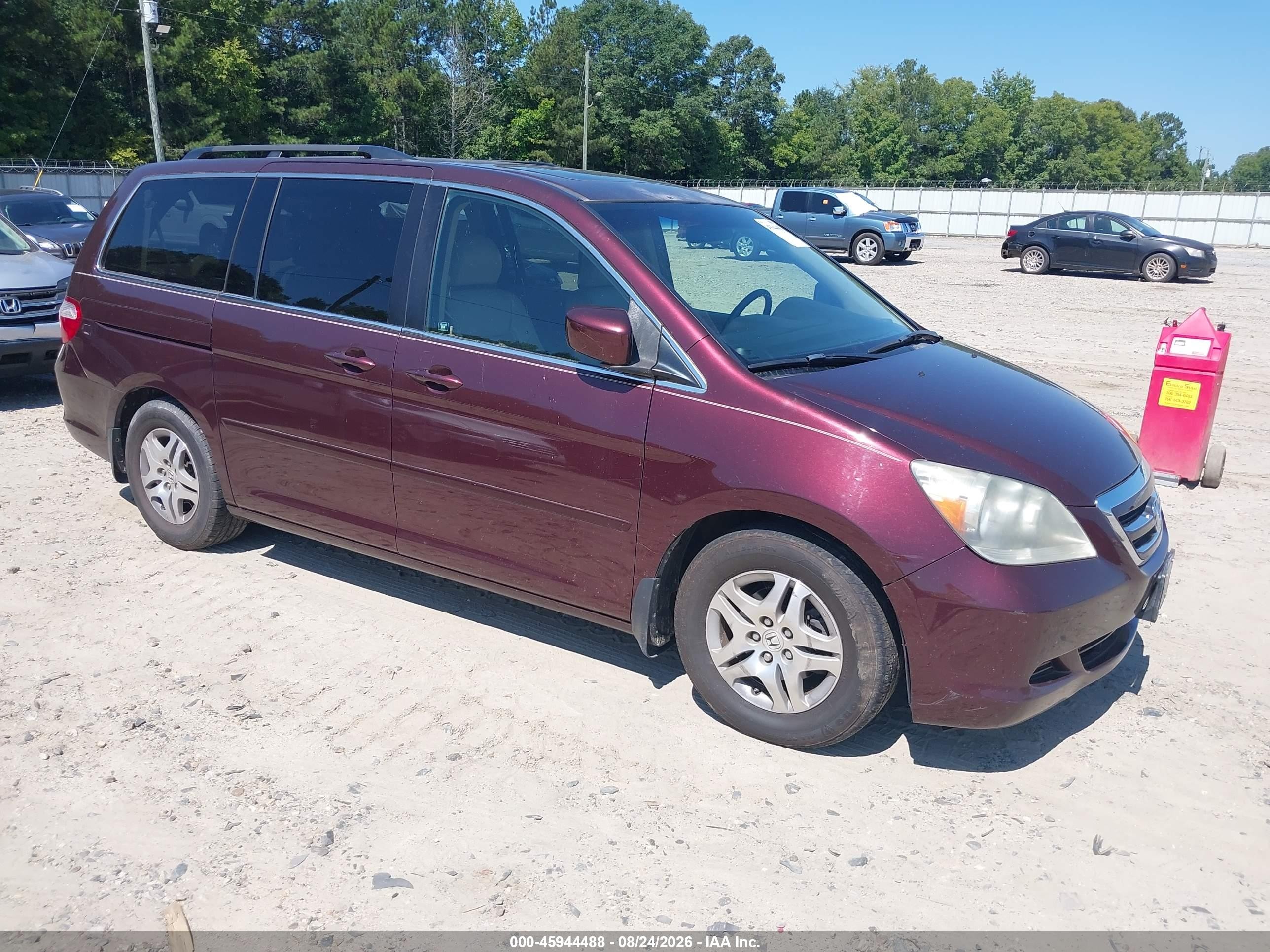 2007 Honda Odyssey Ex-l Фиолетовый vin: 5FNRL38767B413294