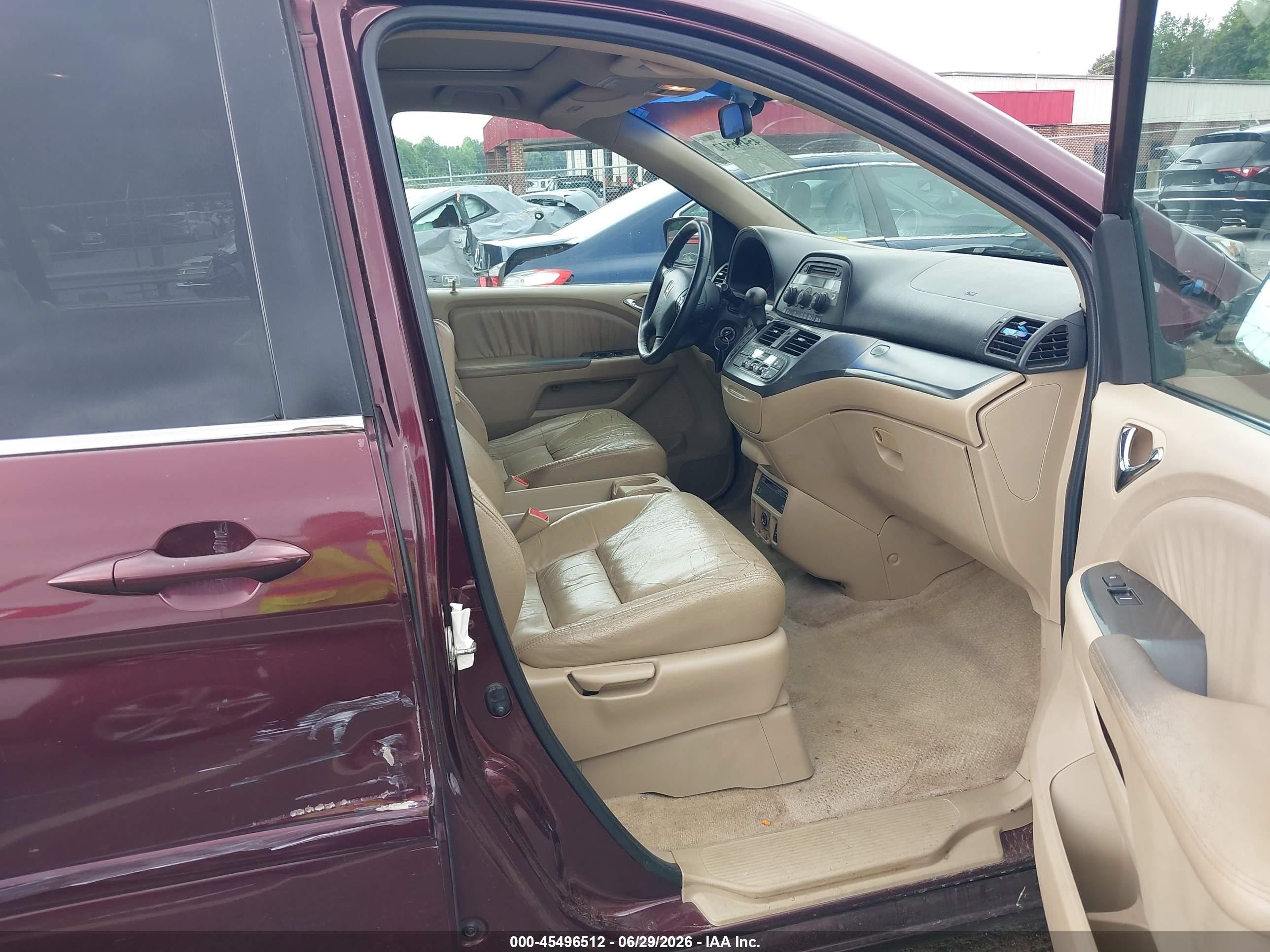 2007 Honda Odyssey Ex-l Темно-бордовый vin: 5FNRL38767B422450