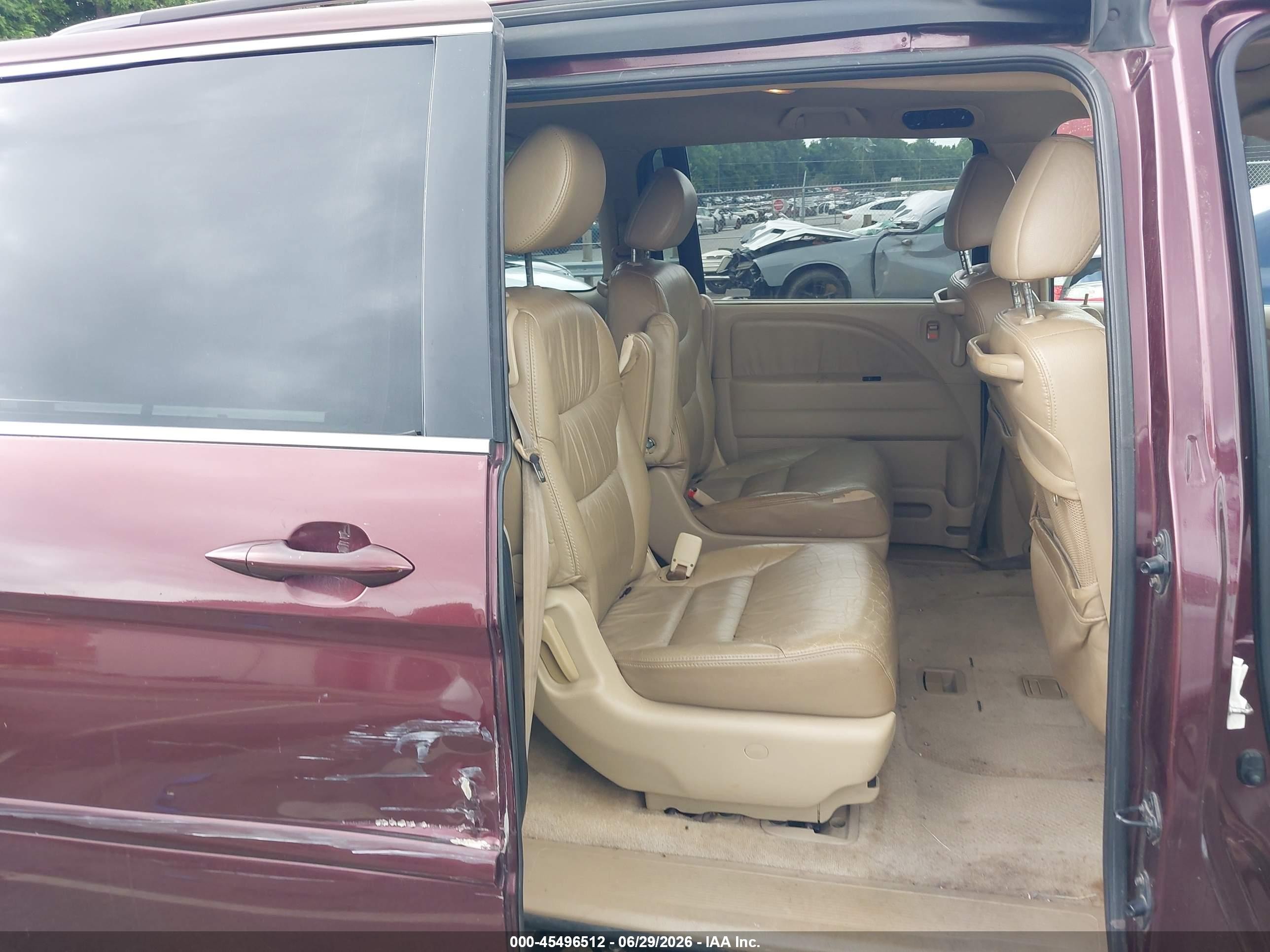2007 Honda Odyssey Ex-l Темно-бордовый vin: 5FNRL38767B422450
