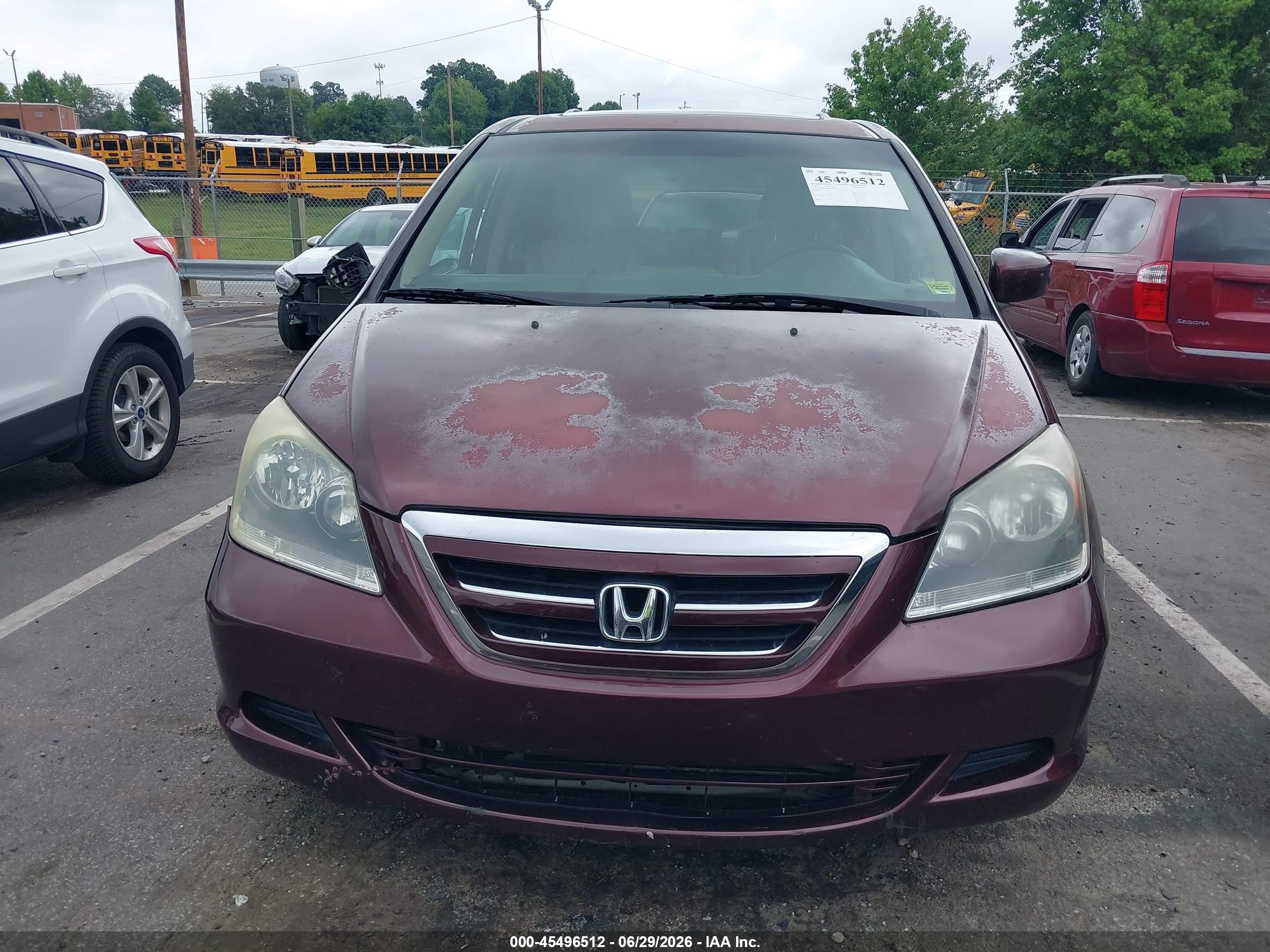 2007 Honda Odyssey Ex-l Темно-бордовый vin: 5FNRL38767B422450