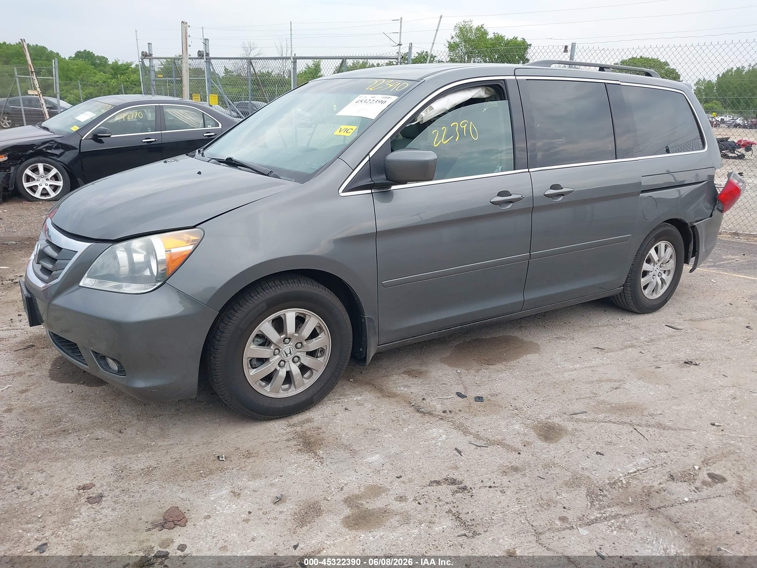 2008 Honda Odyssey Ex-l Gray vin: 5FNRL38768B051680