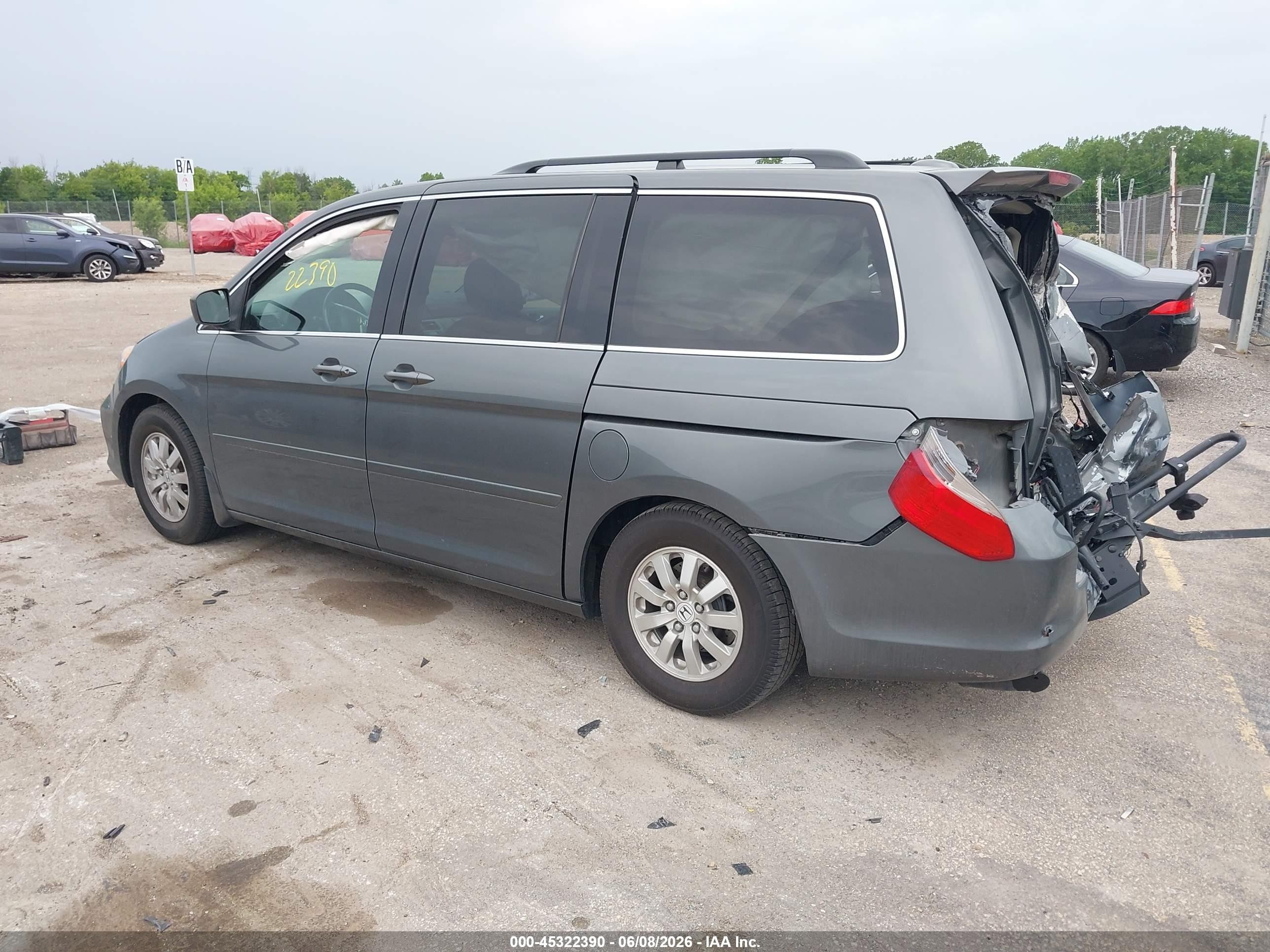 2008 Honda Odyssey Ex-l Gray vin: 5FNRL38768B051680