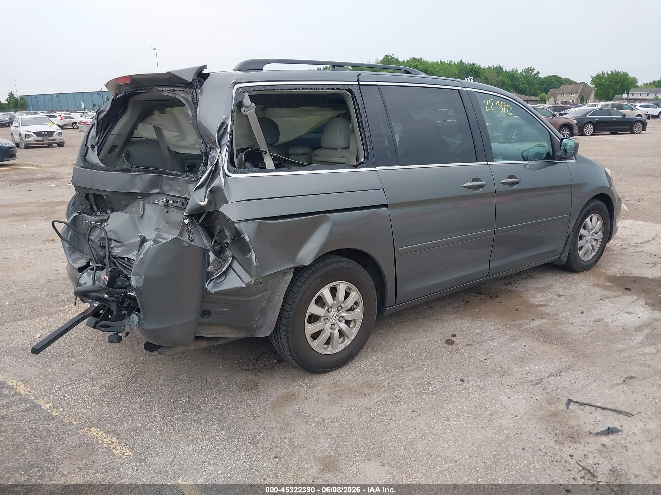 2008 Honda Odyssey Ex-l Gray vin: 5FNRL38768B051680