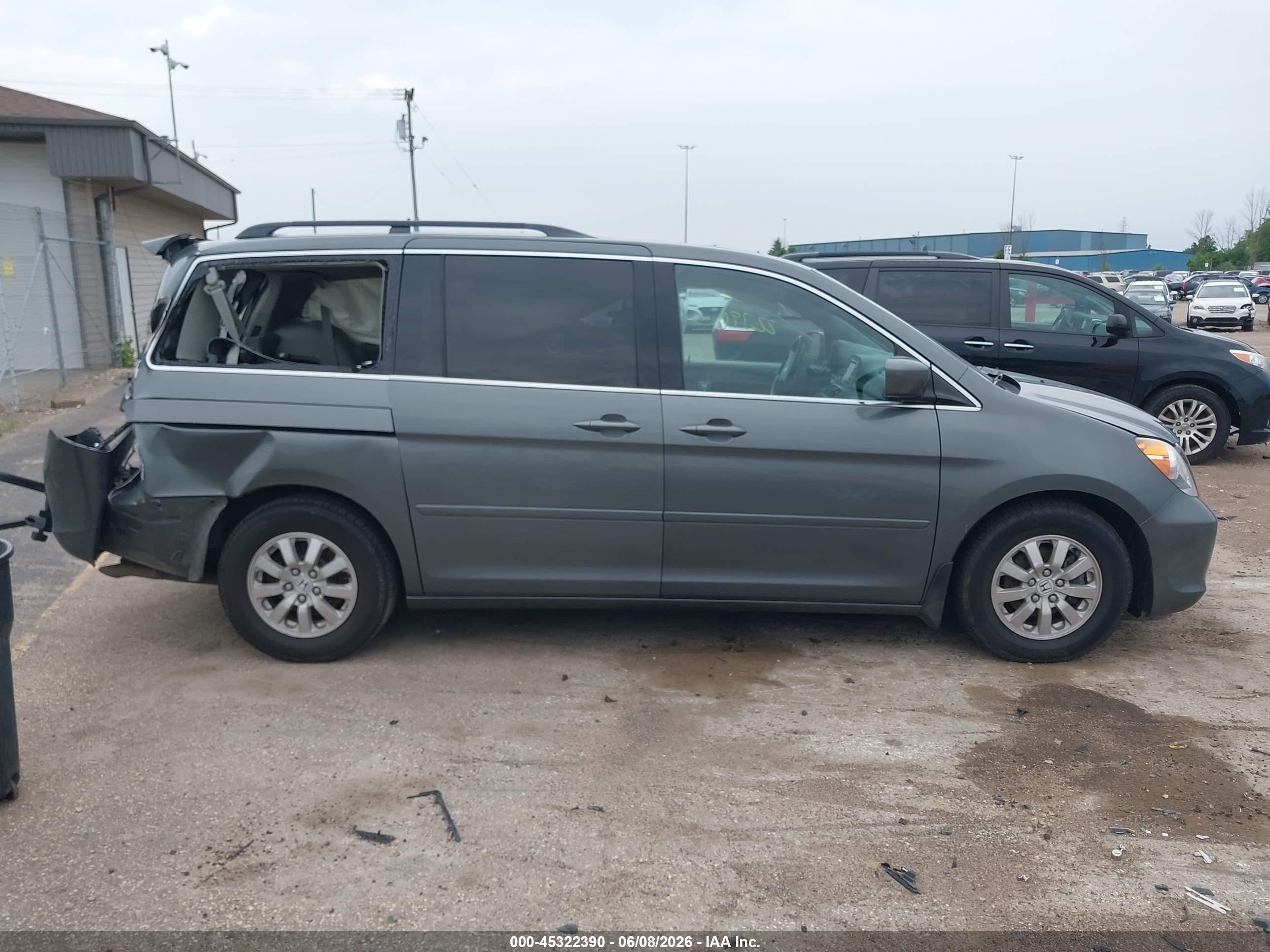 2008 Honda Odyssey Ex-l Gray vin: 5FNRL38768B051680