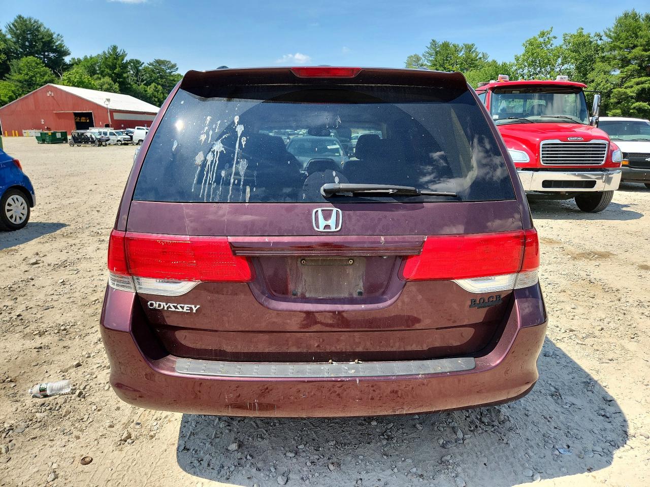2008 Honda Odyssey Exl Burgundy vin: 5FNRL38768B100957