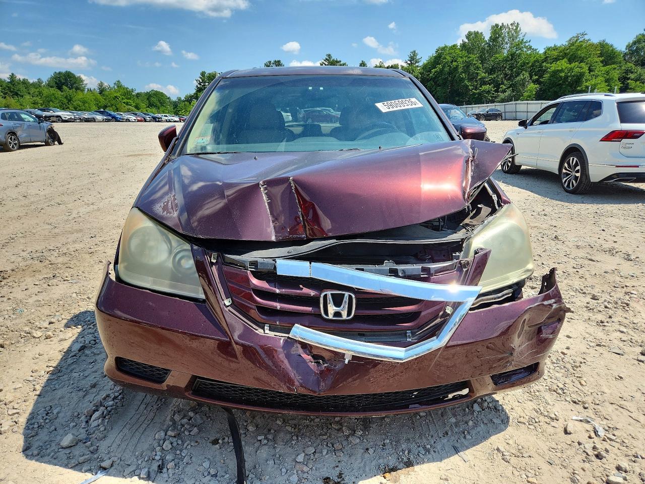 2008 Honda Odyssey Exl Burgundy vin: 5FNRL38768B100957