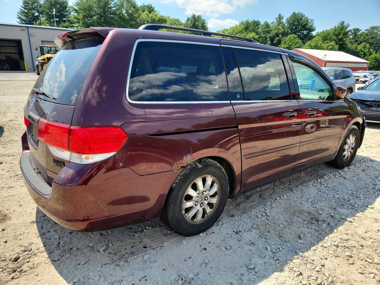 2008 Honda Odyssey Exl Burgundy vin: 5FNRL38768B100957