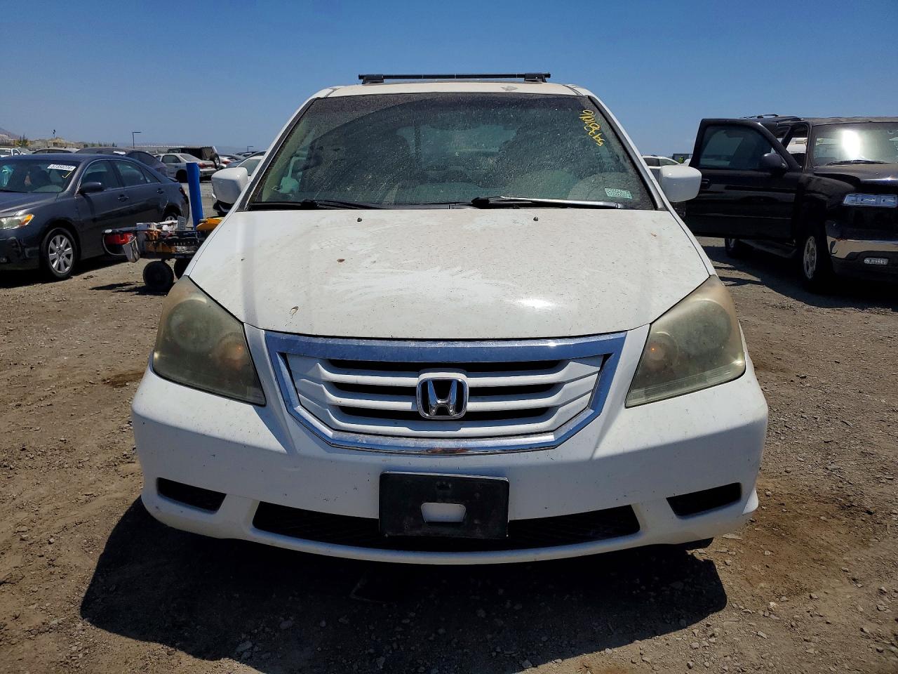 2009 Honda Odyssey Exl White vin: 5FNRL38769B001637