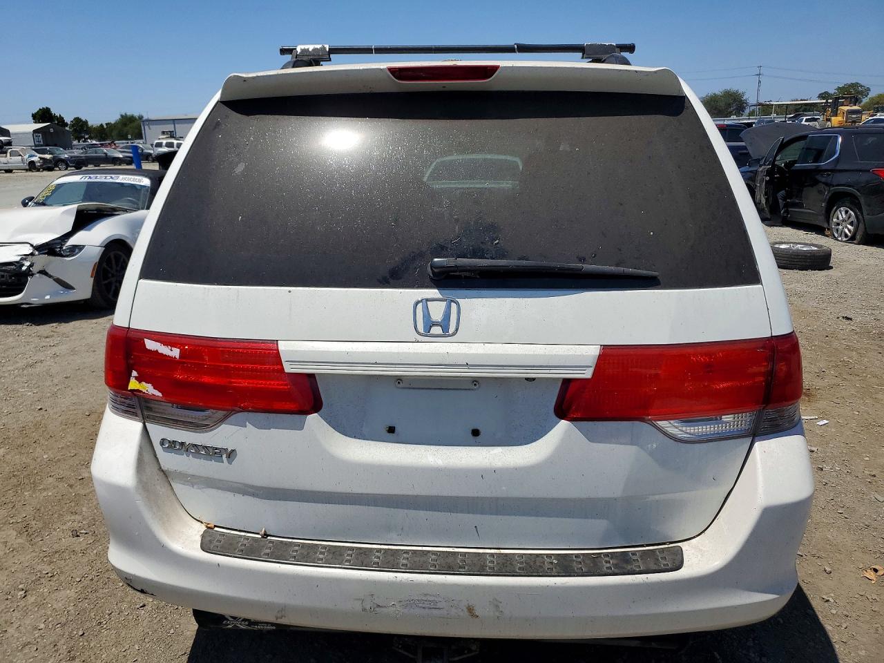 2009 Honda Odyssey Exl White vin: 5FNRL38769B001637