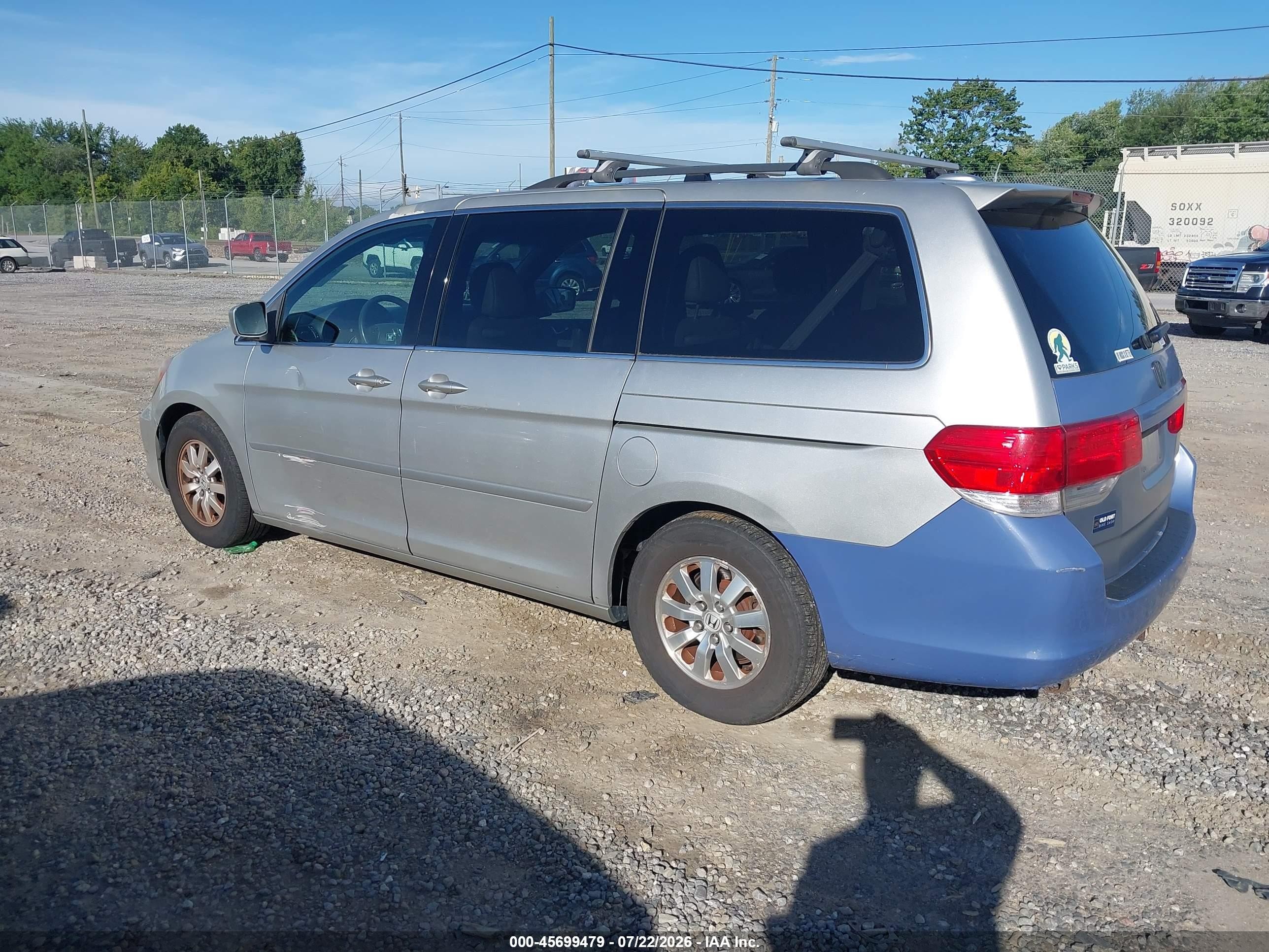 2009 Honda Odyssey Ex-l Silver vin: 5FNRL38769B026599