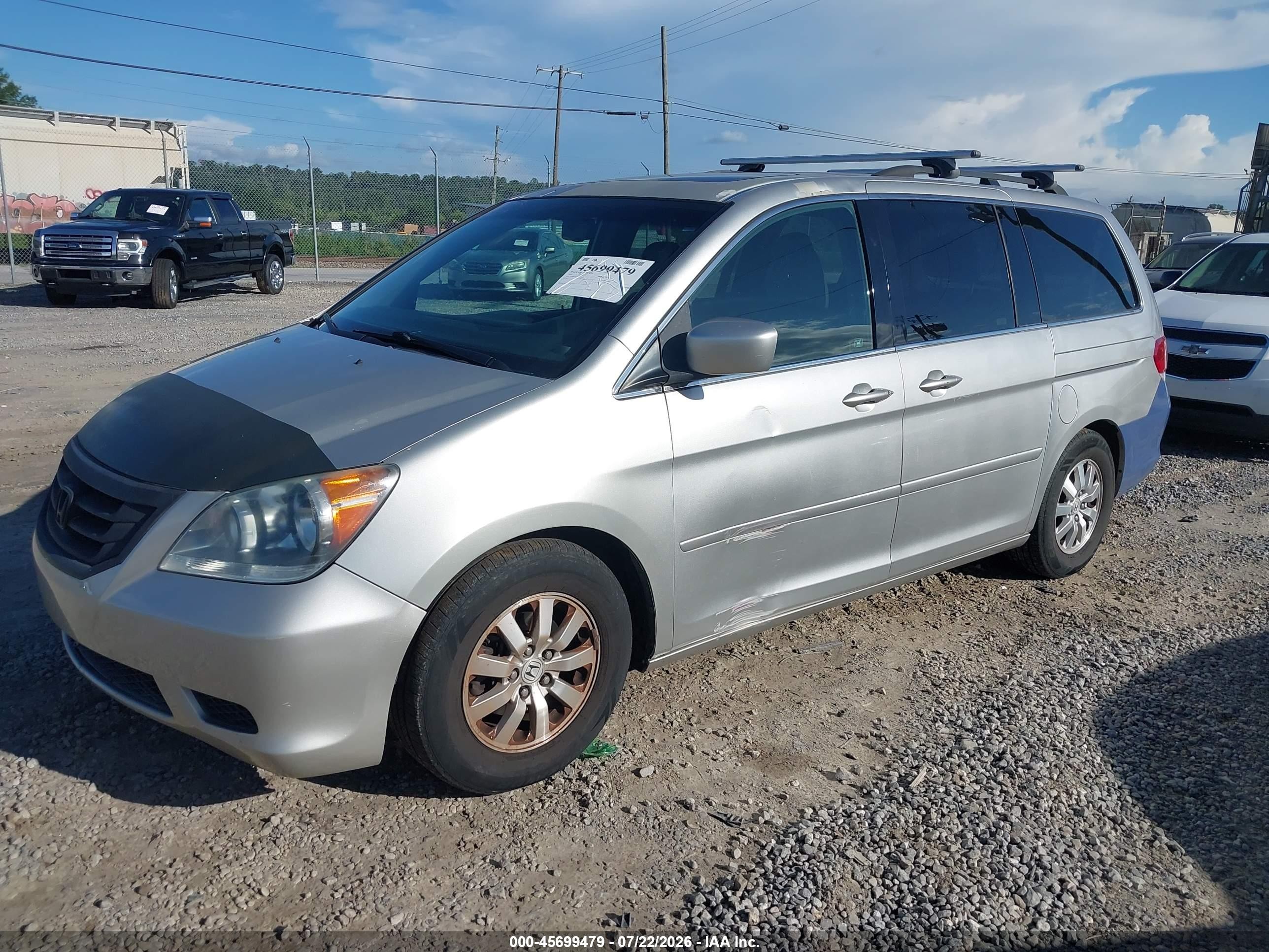 2009 Honda Odyssey Ex-l Silver vin: 5FNRL38769B026599