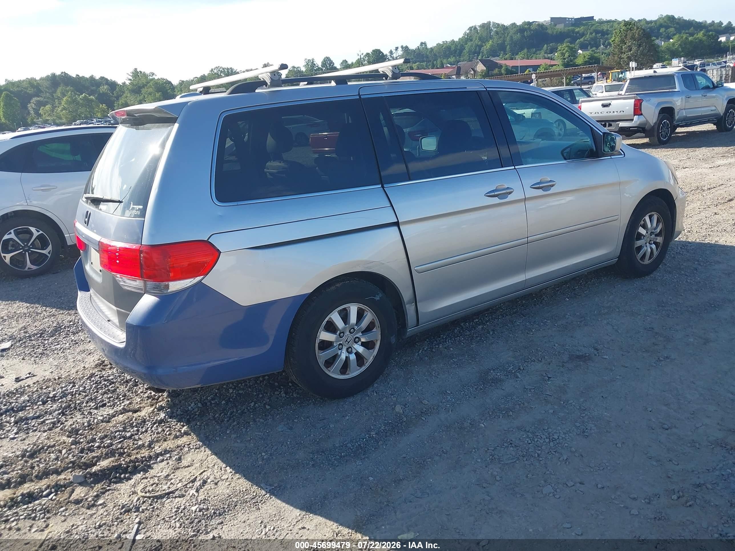 2009 Honda Odyssey Ex-l Silver vin: 5FNRL38769B026599
