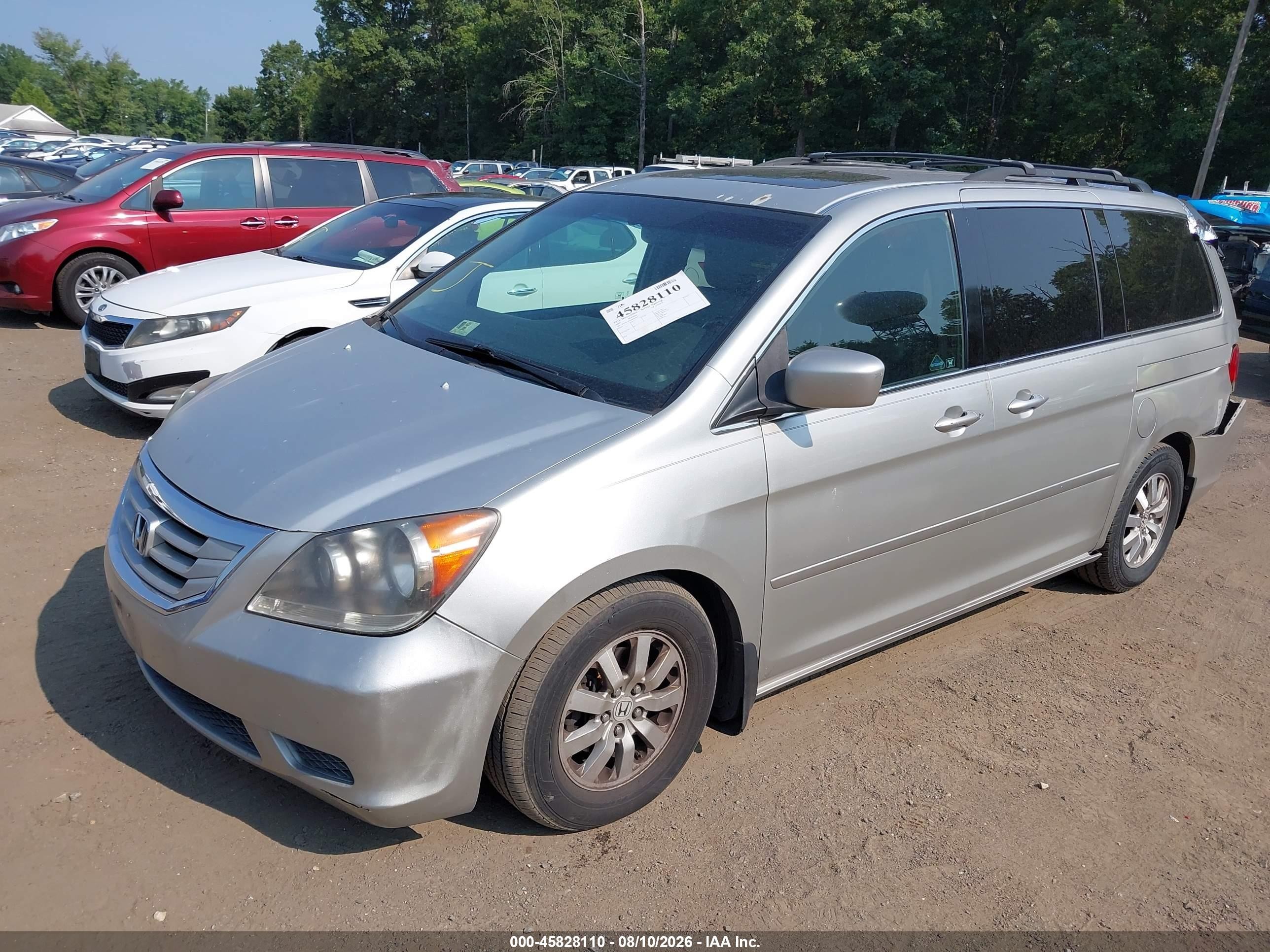 2009 Honda Odyssey Ex-l Silver vin: 5FNRL38769B030961