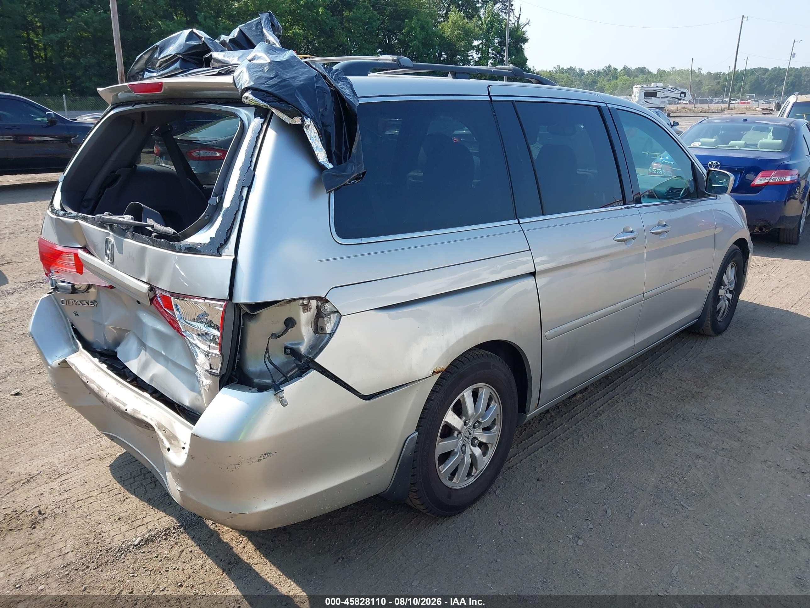 2009 Honda Odyssey Ex-l Silver vin: 5FNRL38769B030961