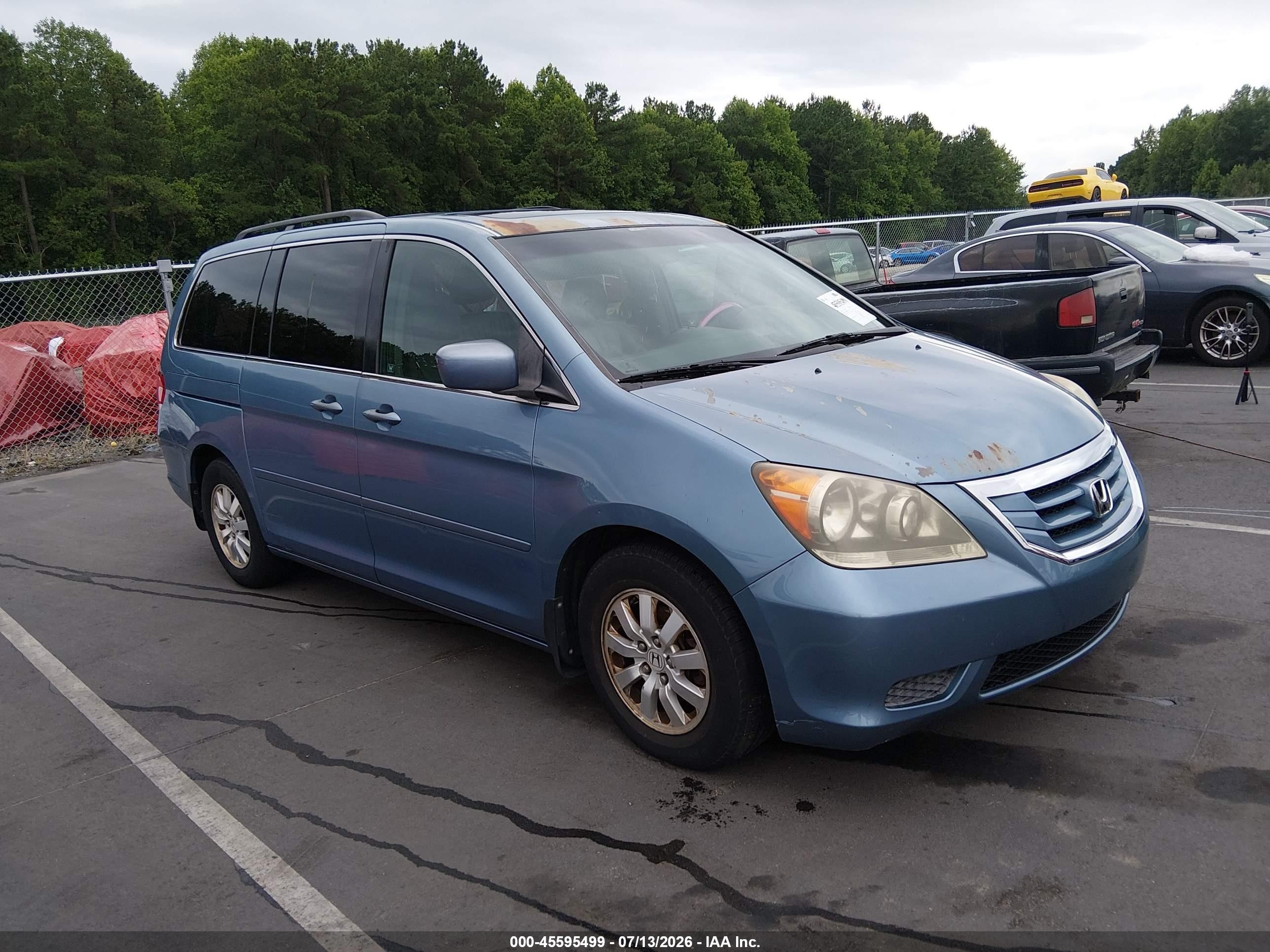 2009 Honda Odyssey Ex-l Blue vin: 5FNRL38769B041734