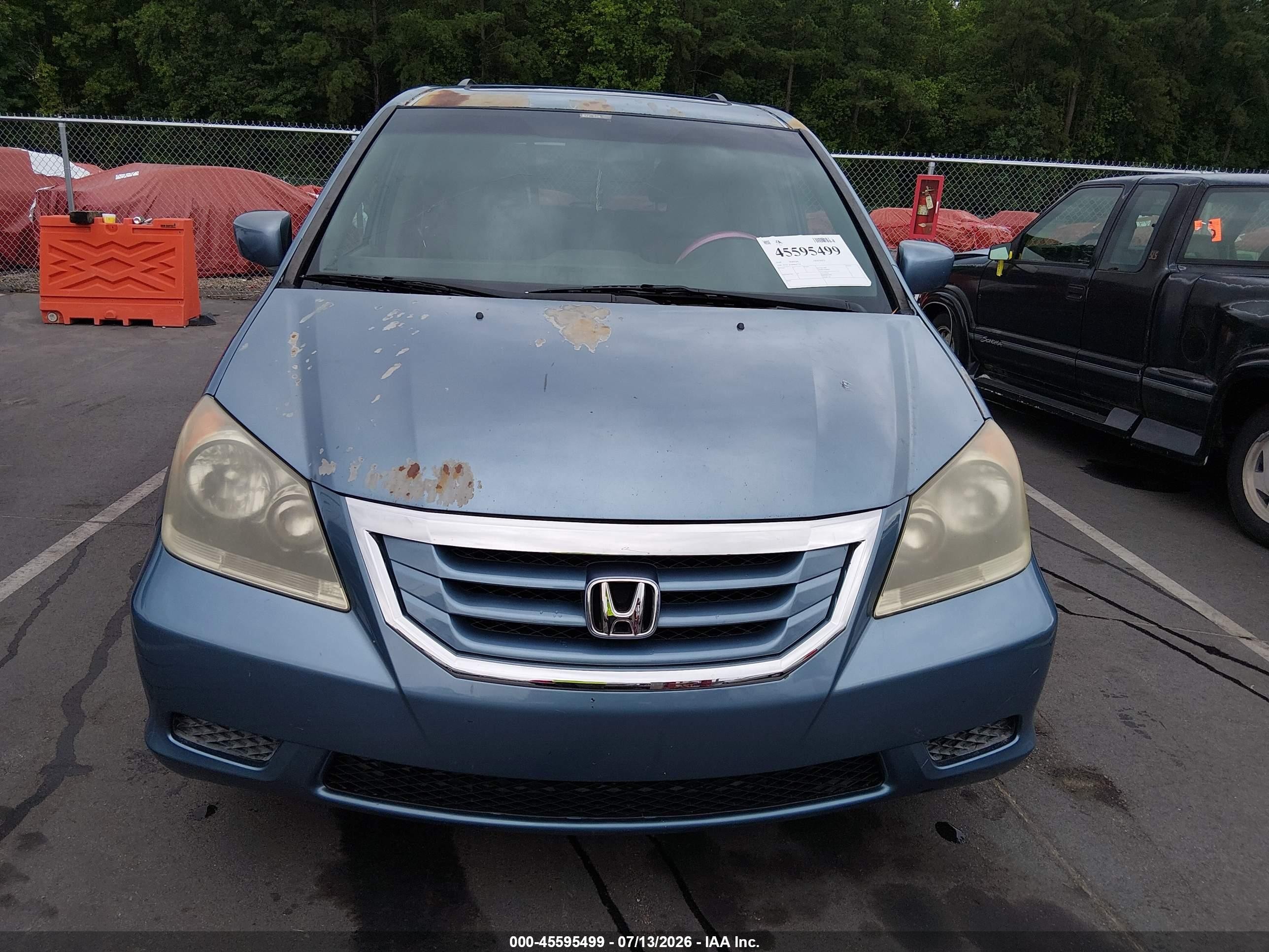 2009 Honda Odyssey Ex-l Blue vin: 5FNRL38769B041734