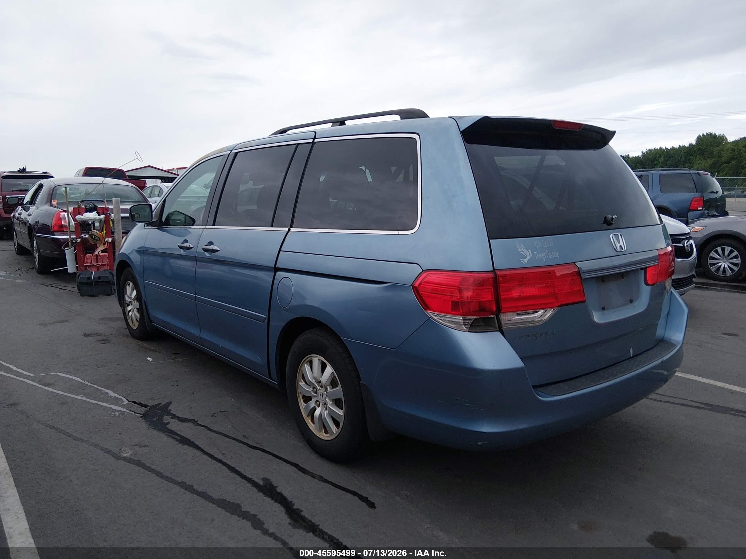 2009 Honda Odyssey Ex-l Blue vin: 5FNRL38769B041734