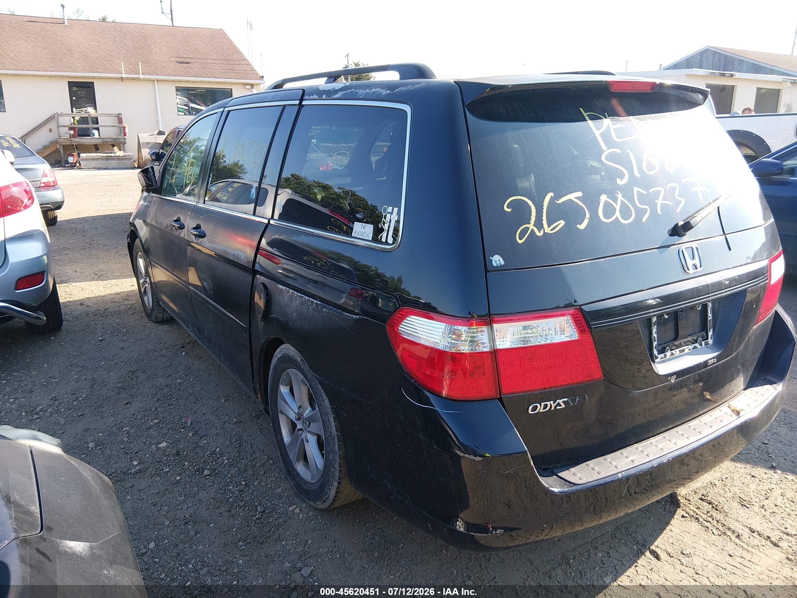 2006 Honda Odyssey Ex-l Black vin: 5FNRL38776B056402