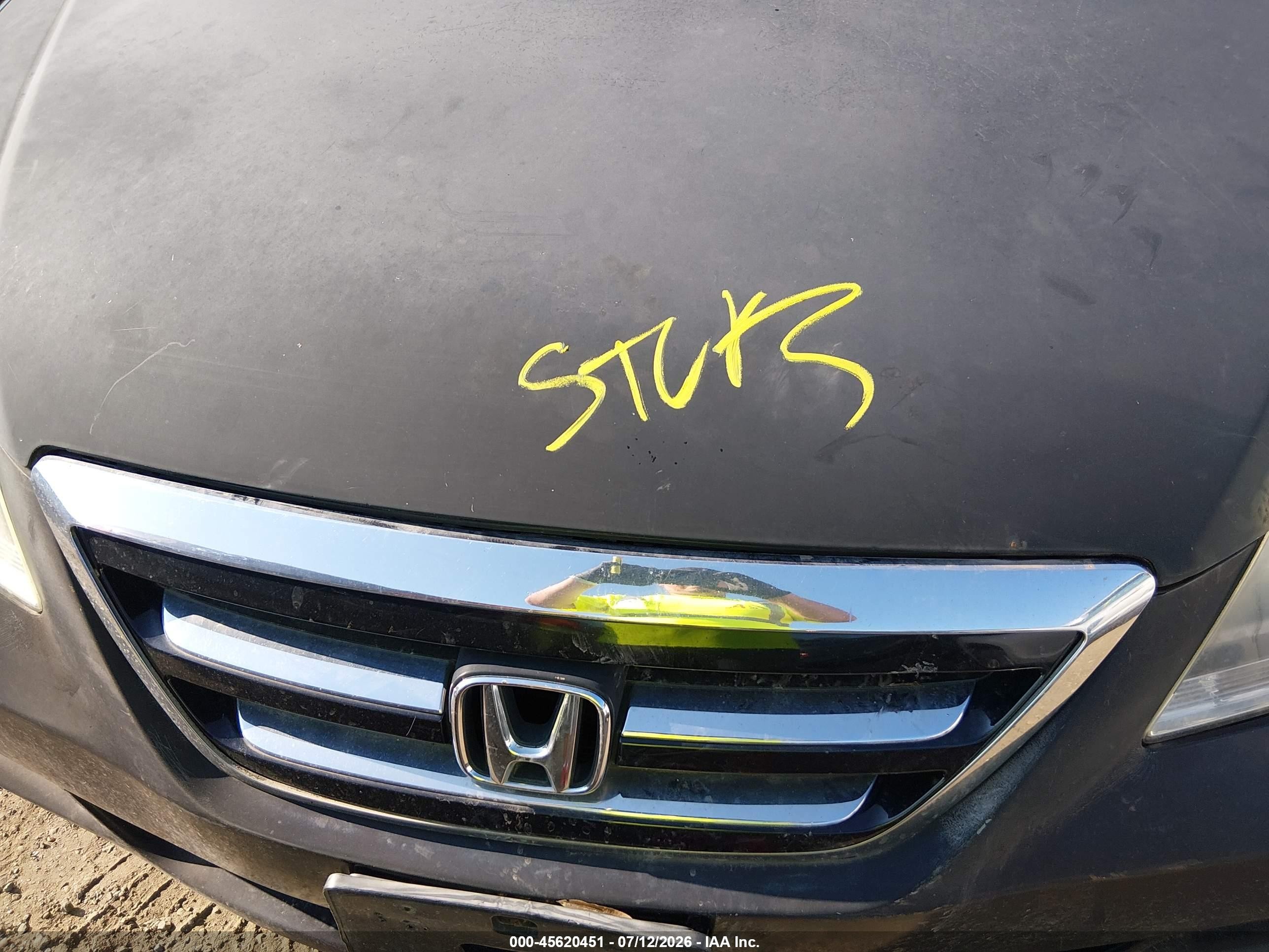 2006 Honda Odyssey Ex-l Black vin: 5FNRL38776B056402