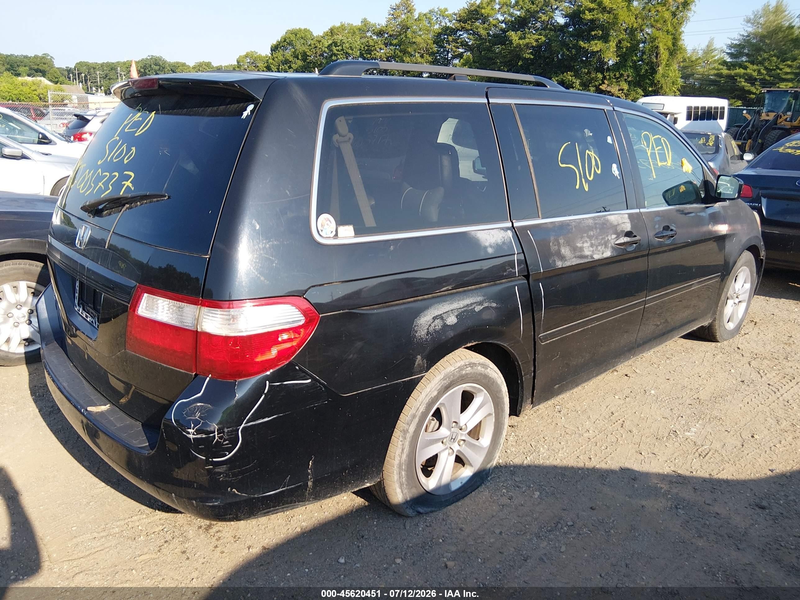 2006 Honda Odyssey Ex-l Black vin: 5FNRL38776B056402