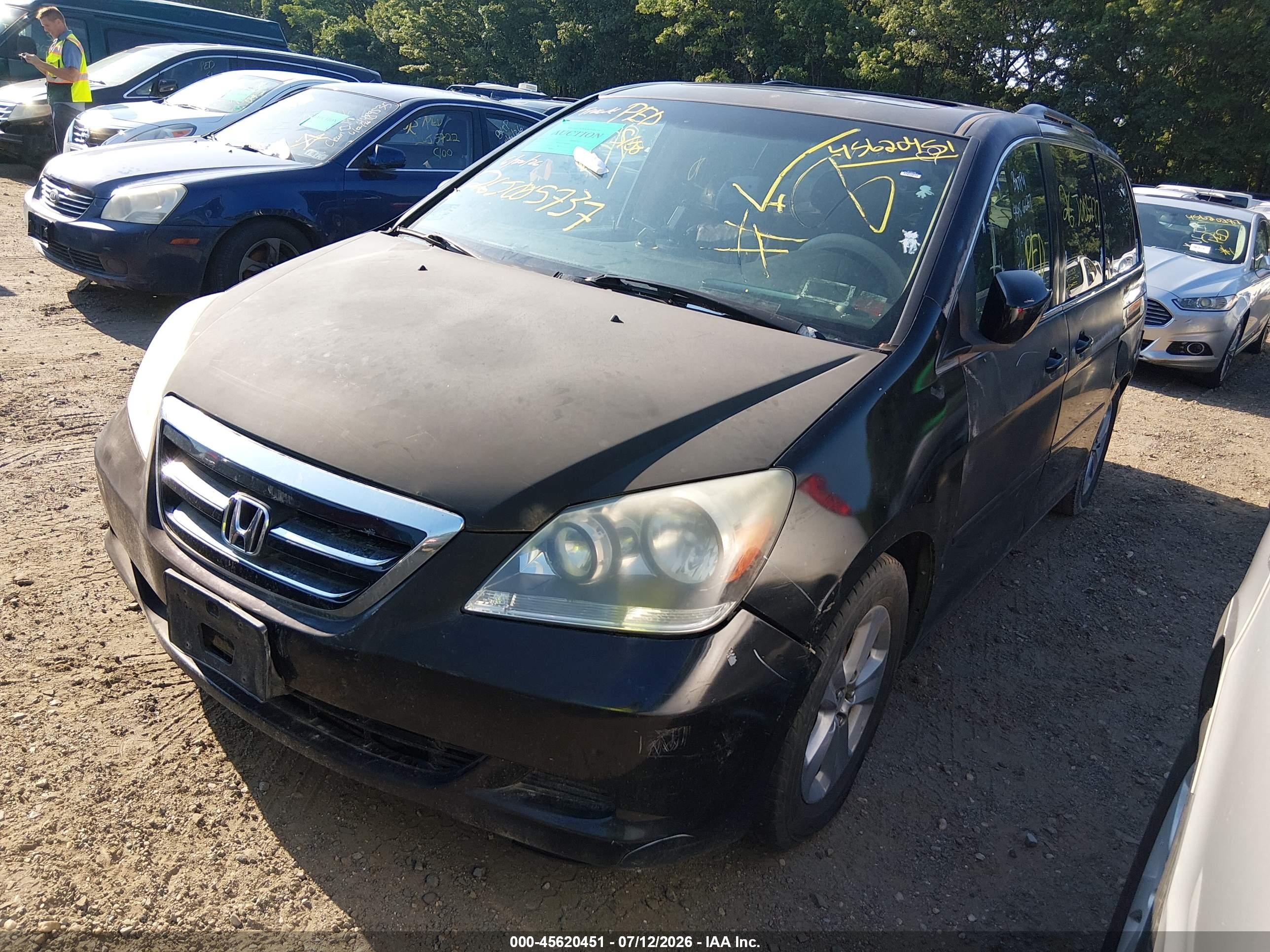 2006 Honda Odyssey Ex-l Black vin: 5FNRL38776B056402