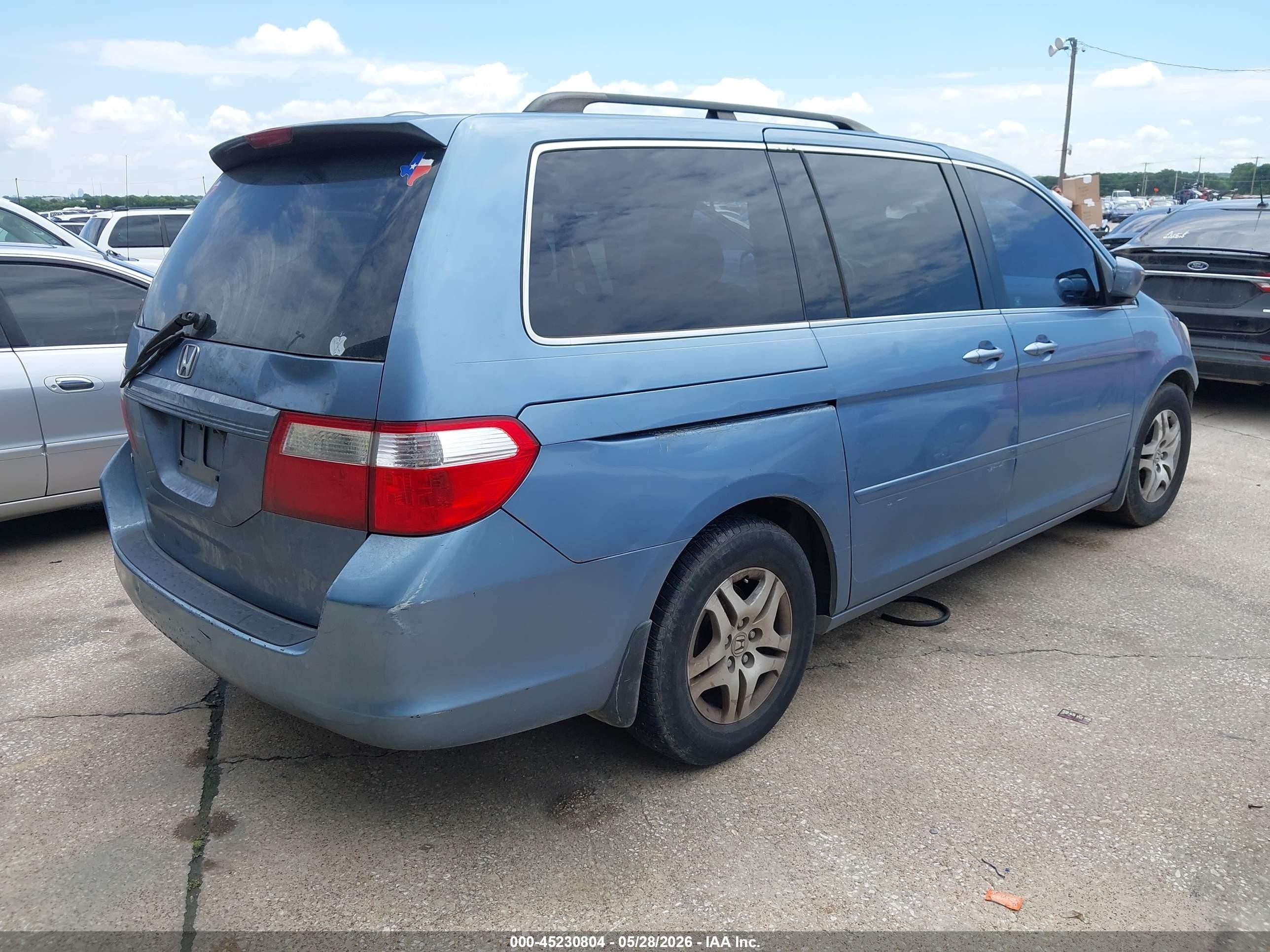 2006 Honda Odyssey Ex-l Синий vin: 5FNRL38776B072714