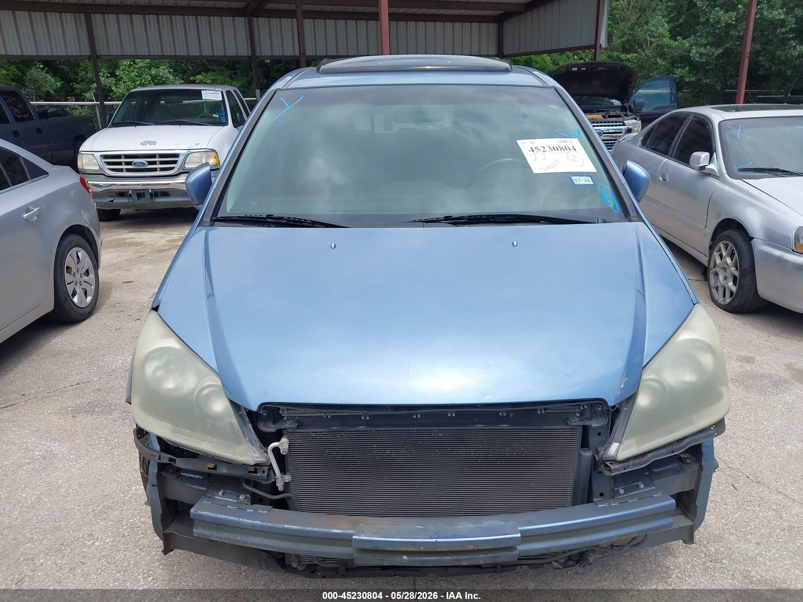 2006 Honda Odyssey Ex-l Синий vin: 5FNRL38776B072714
