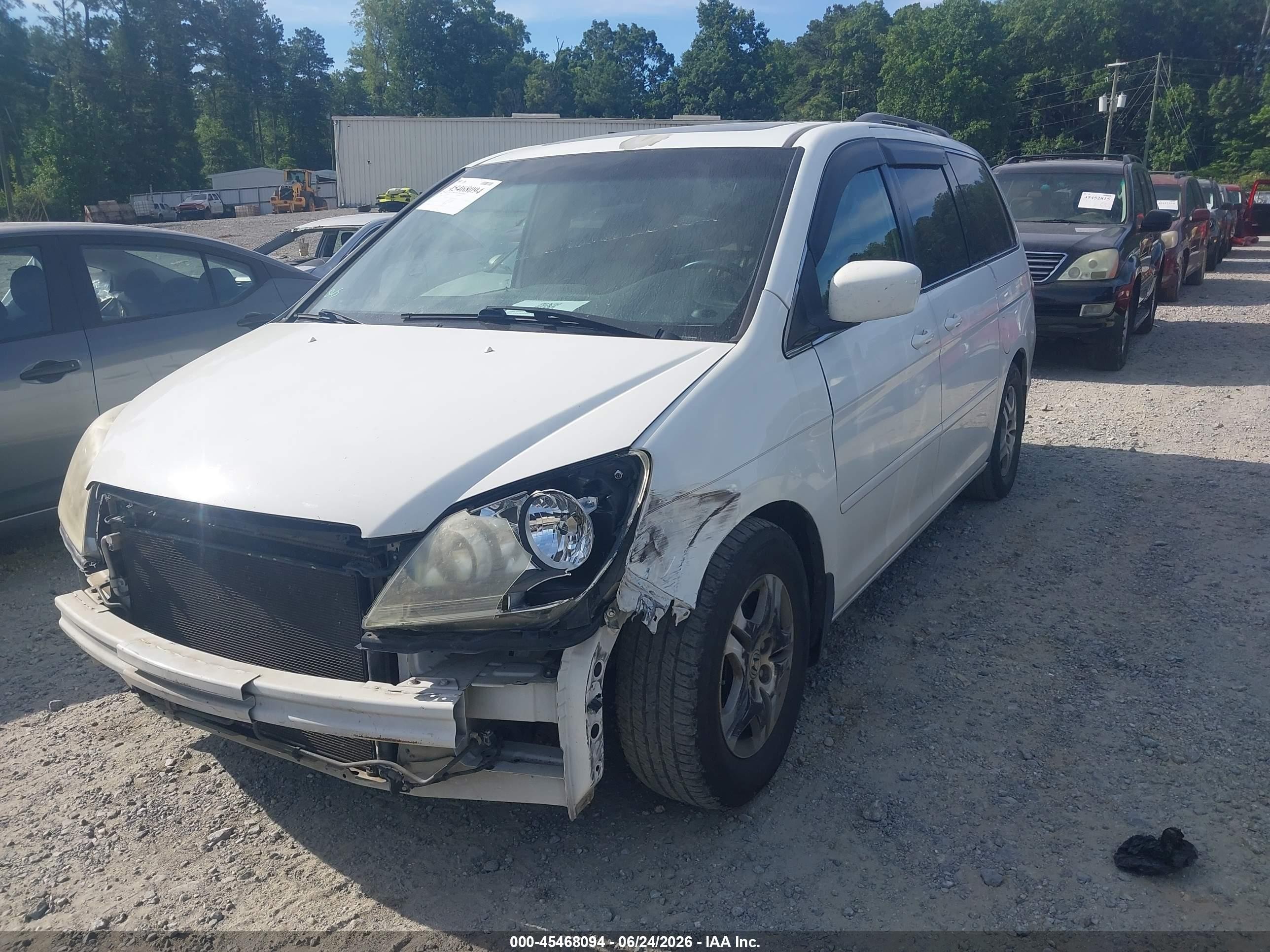2006 Honda Odyssey Ex-l Белый vin: 5FNRL38776B074222