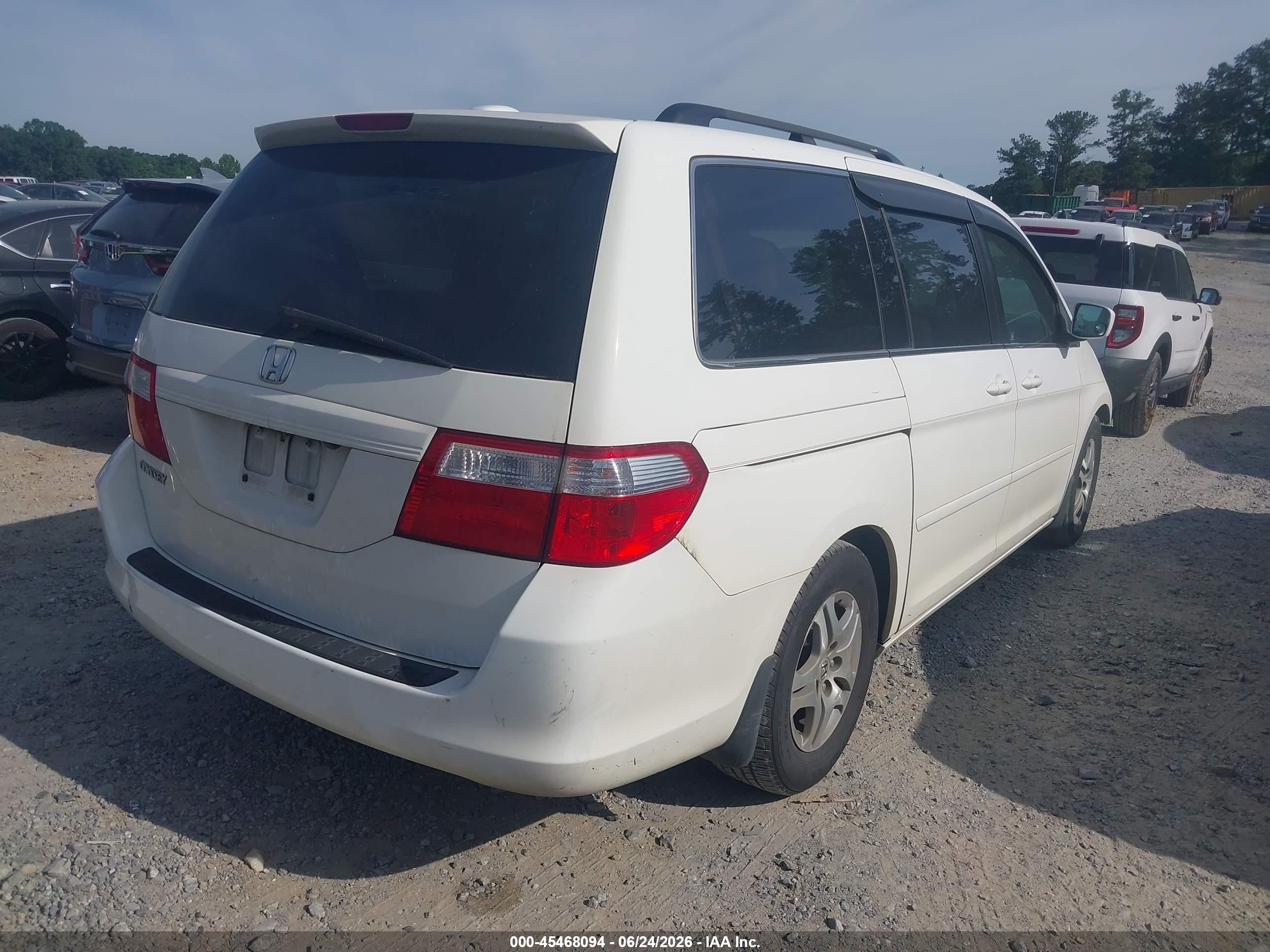2006 Honda Odyssey Ex-l Белый vin: 5FNRL38776B074222