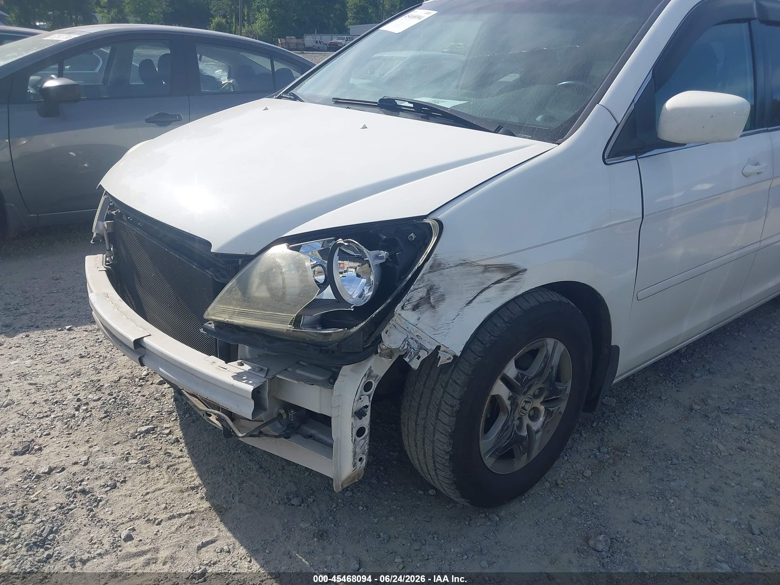 2006 Honda Odyssey Ex-l Белый vin: 5FNRL38776B074222