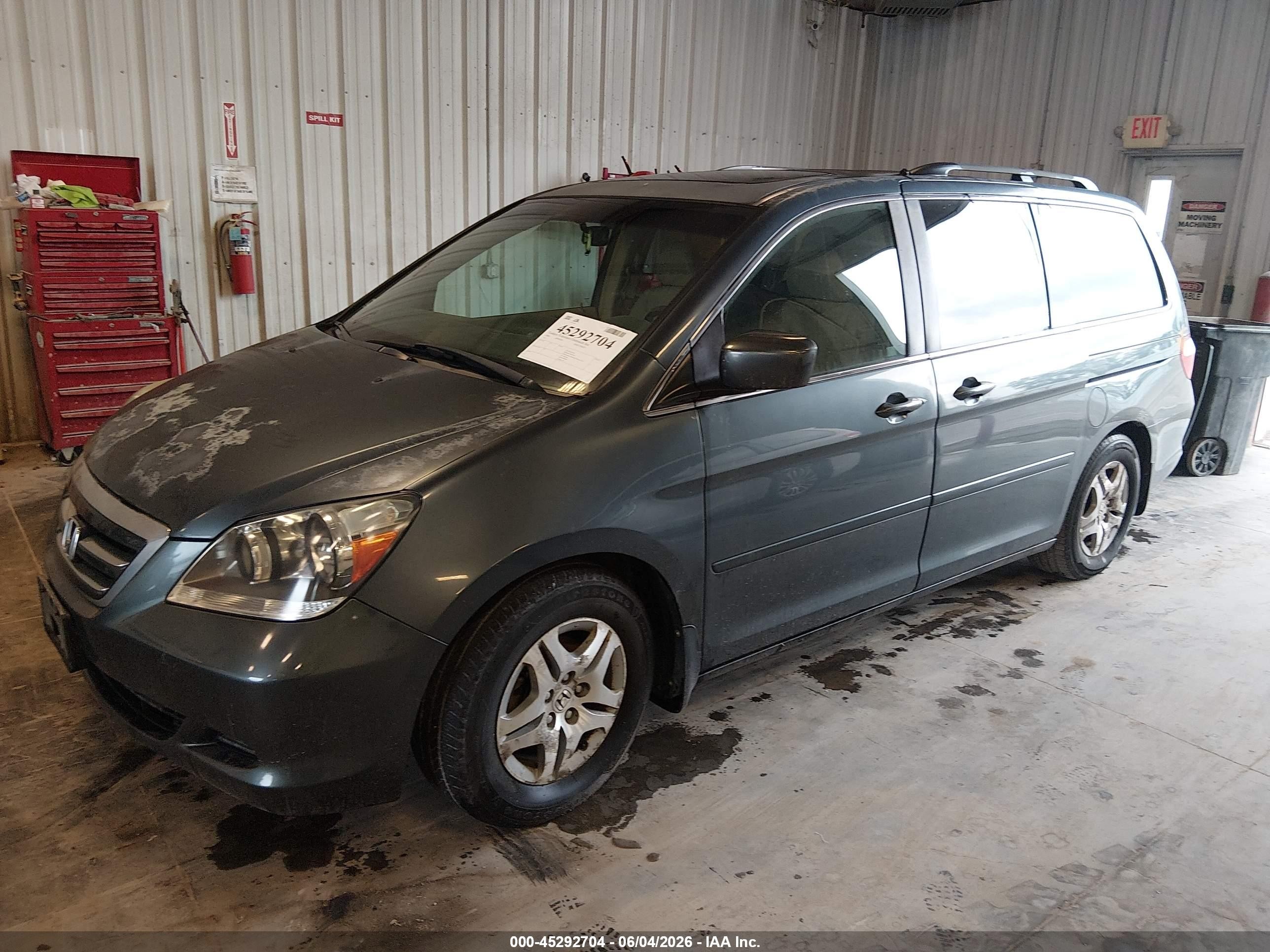 2006 Honda Odyssey Ex-l Gray vin: 5FNRL38776B446805