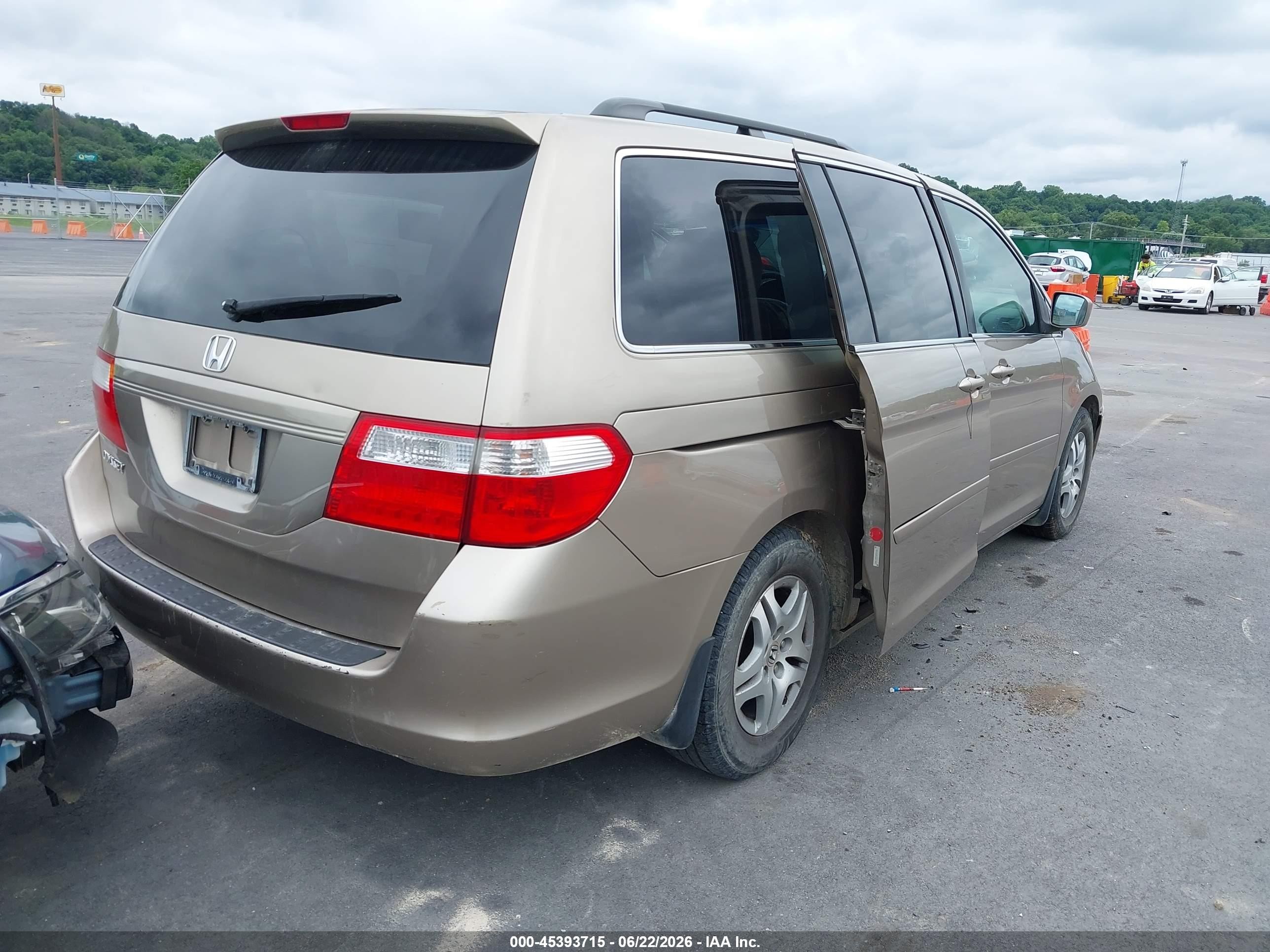 2006 Honda Odyssey Ex-l Champagne vin: 5FNRL38776B459182