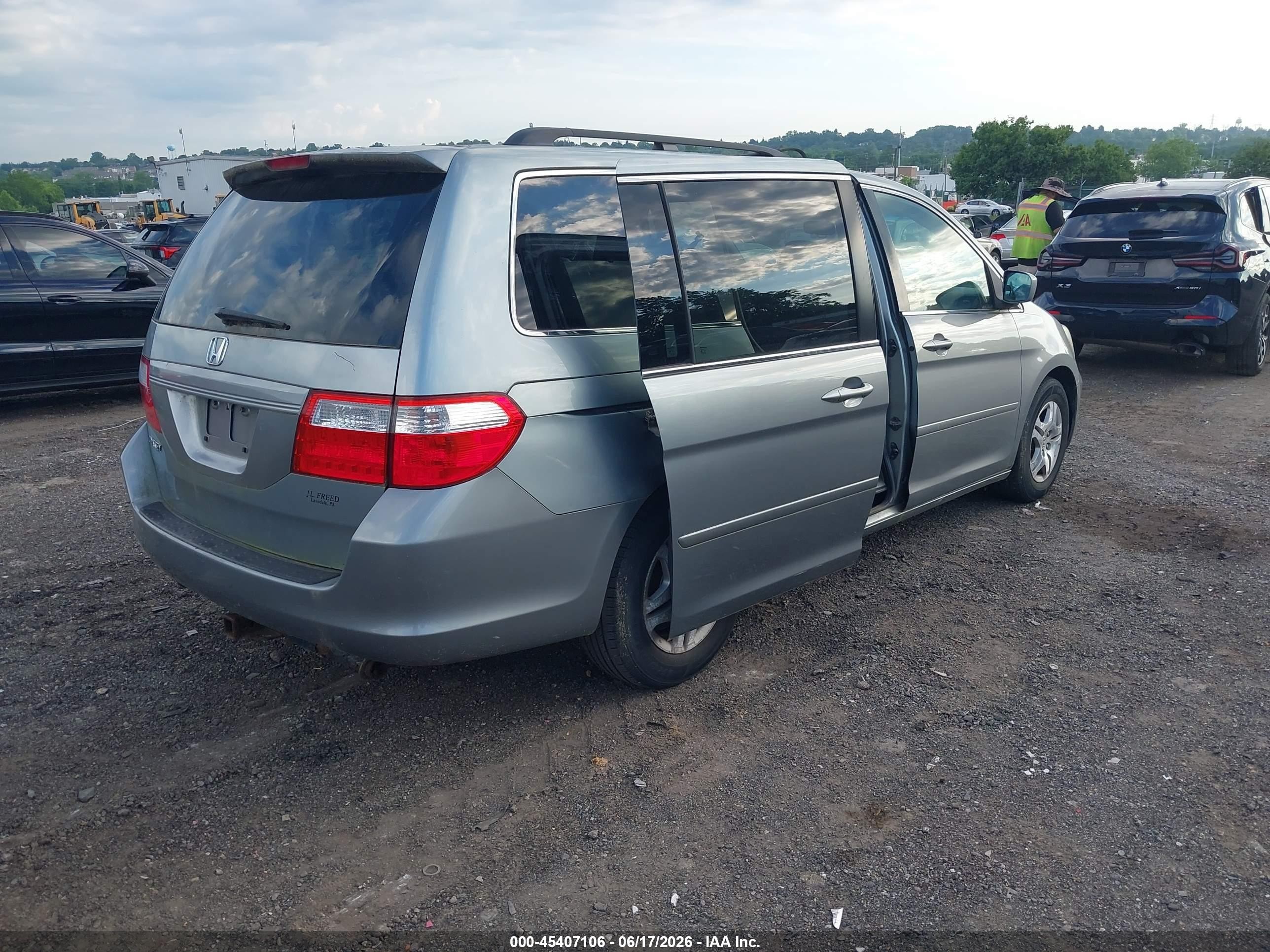 2007 Honda Odyssey Ex-l Teal vin: 5FNRL38777B046017