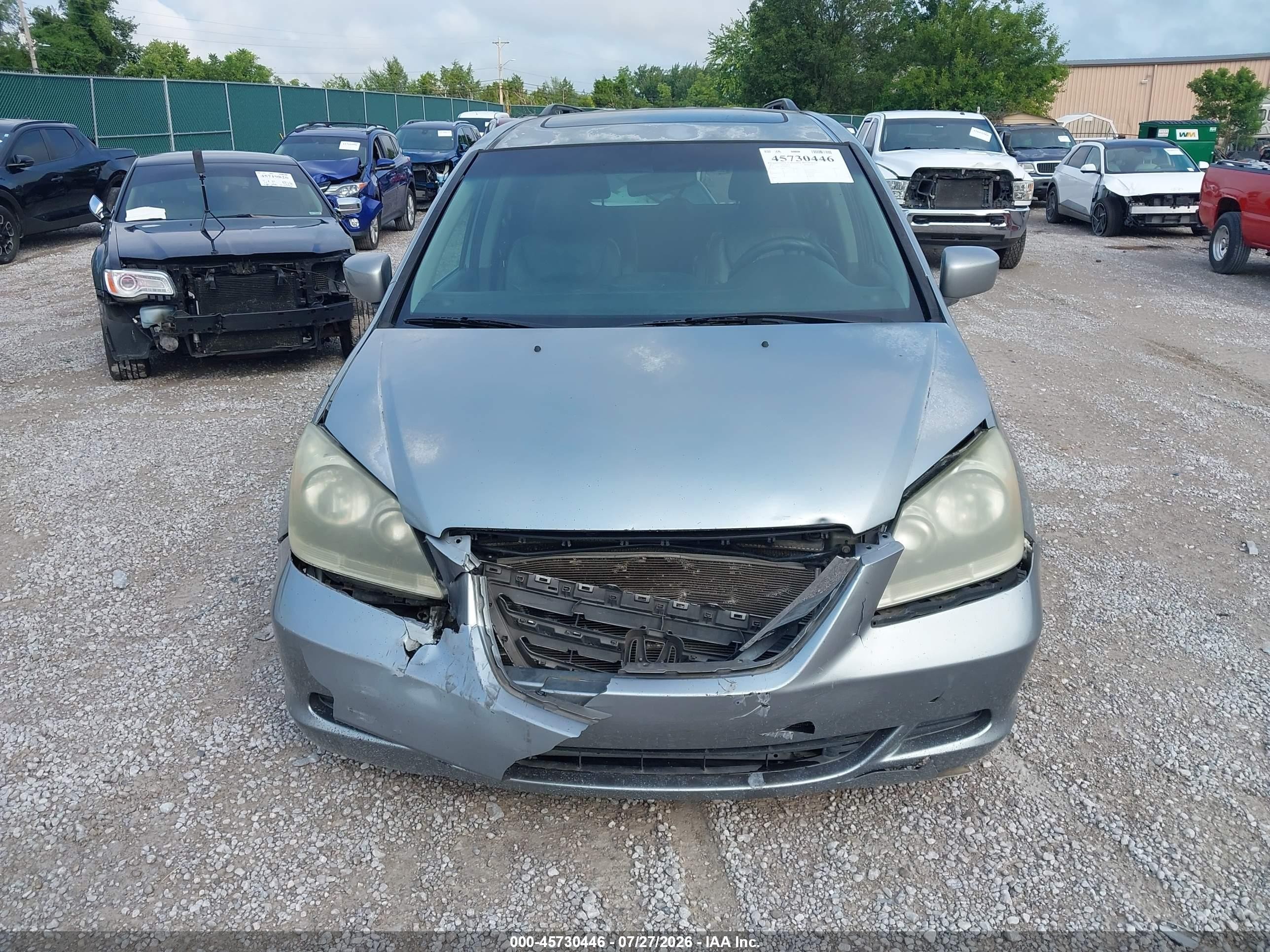 2007 Honda Odyssey Ex-l Blue vin: 5FNRL38777B047054