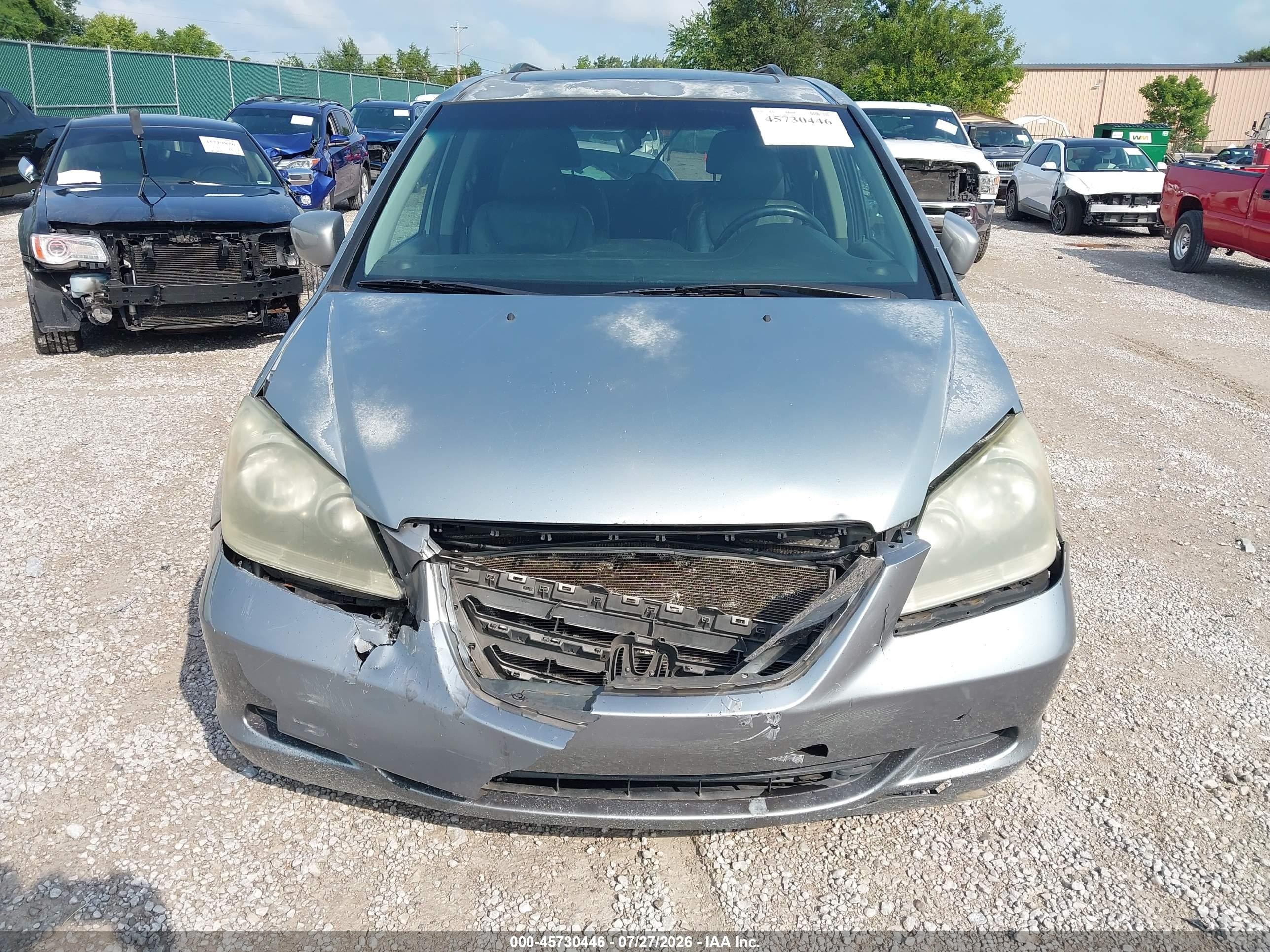 2007 Honda Odyssey Ex-l Blue vin: 5FNRL38777B047054