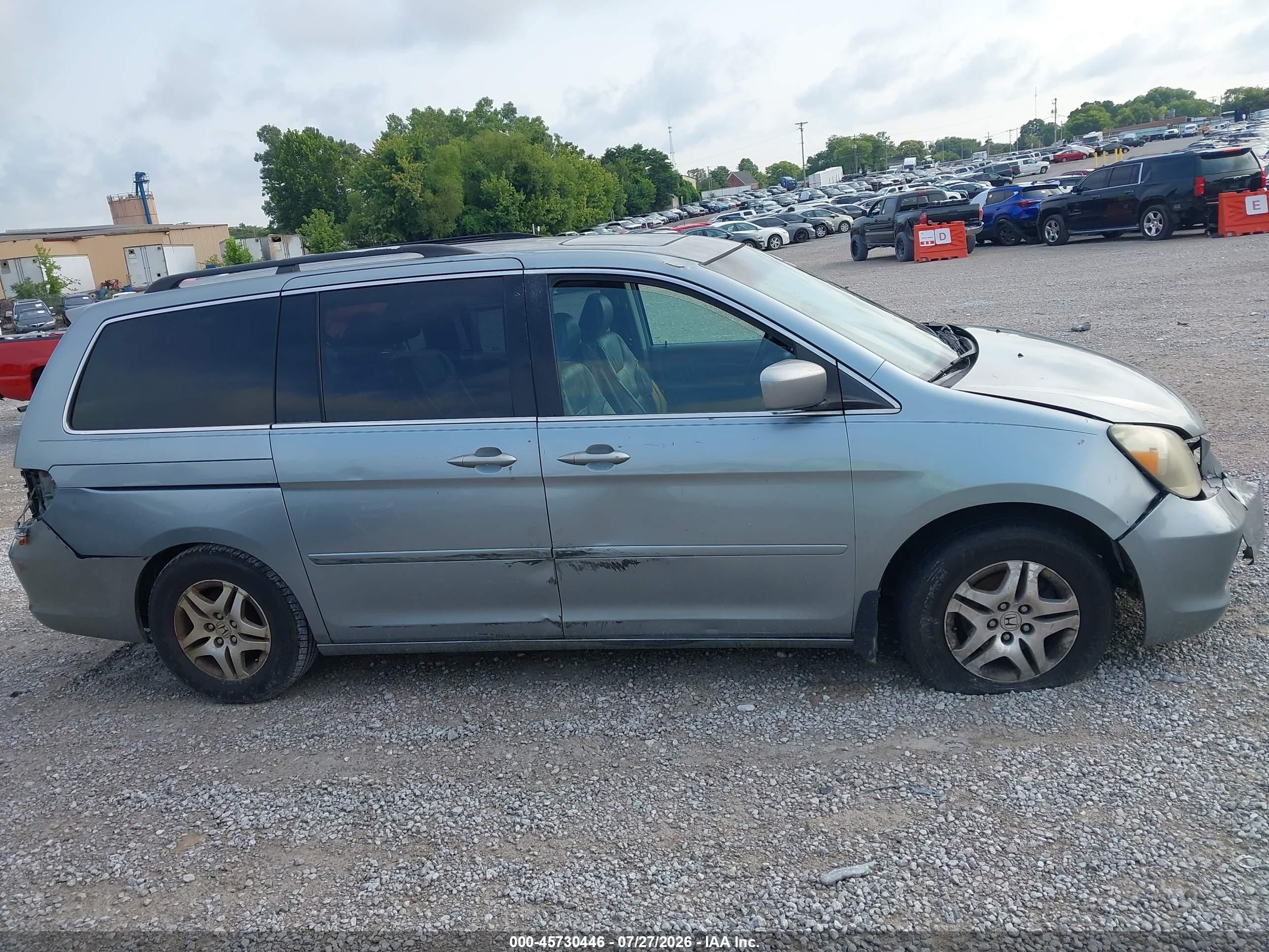 2007 Honda Odyssey Ex-l Blue vin: 5FNRL38777B047054