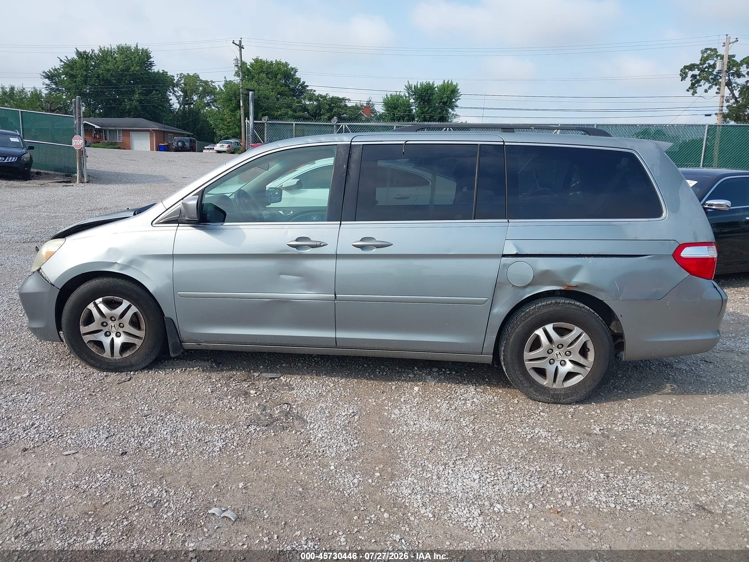 2007 Honda Odyssey Ex-l Blue vin: 5FNRL38777B047054