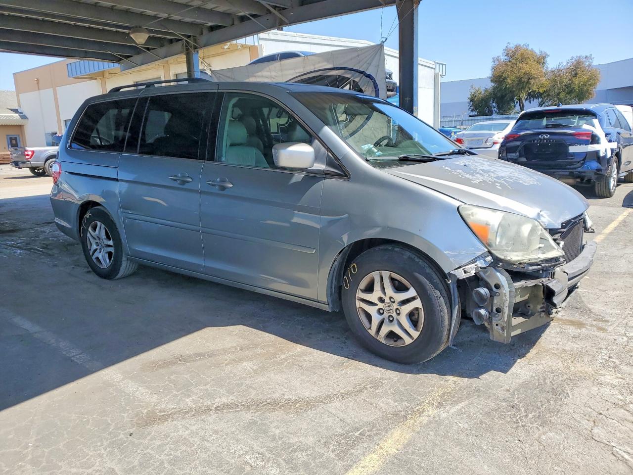 2007 Honda Odyssey Exl Blue vin: 5FNRL38777B068759