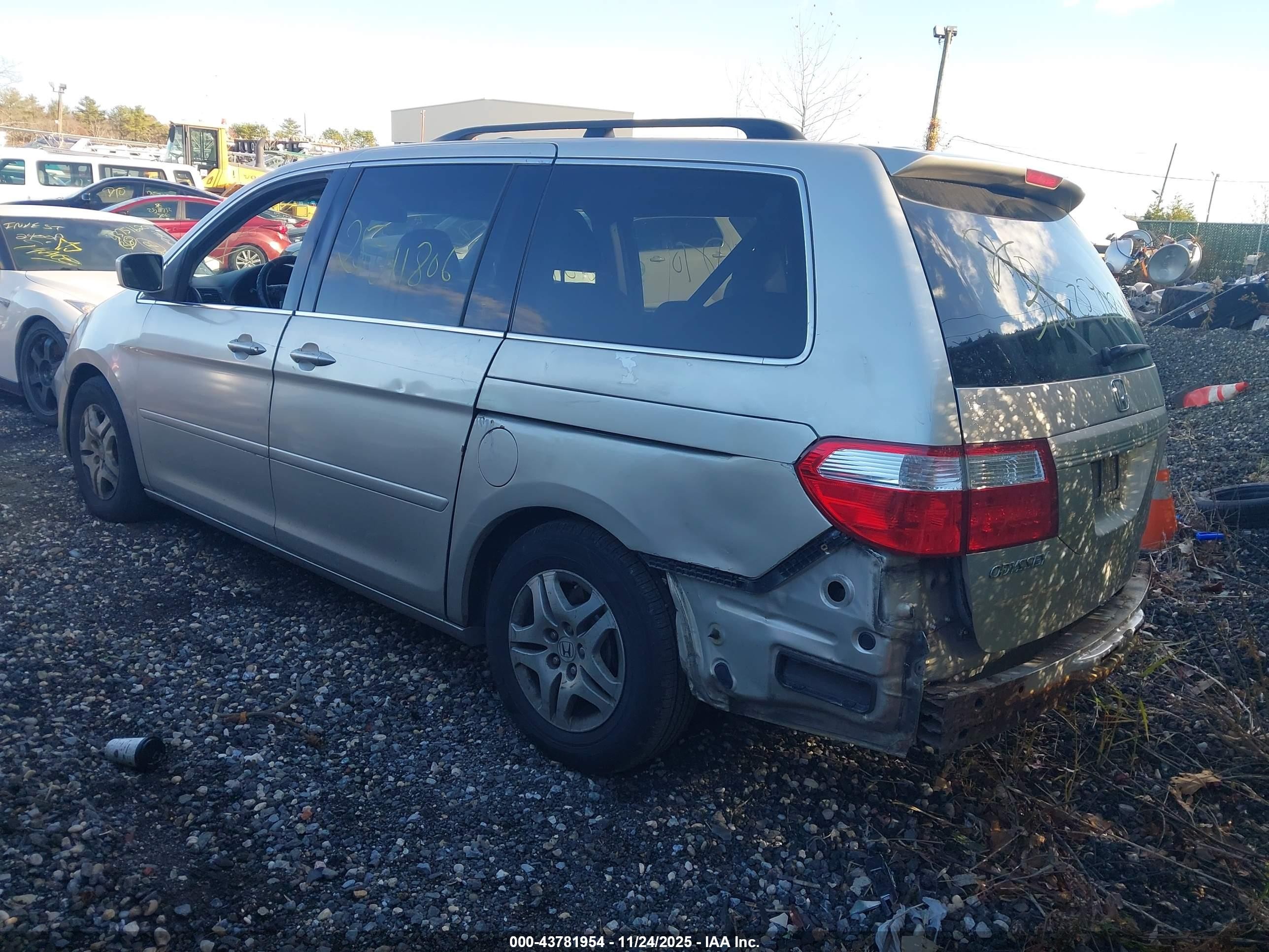 2007 Honda Odyssey Ex-l Серый vin: 5FNRL38777B094049