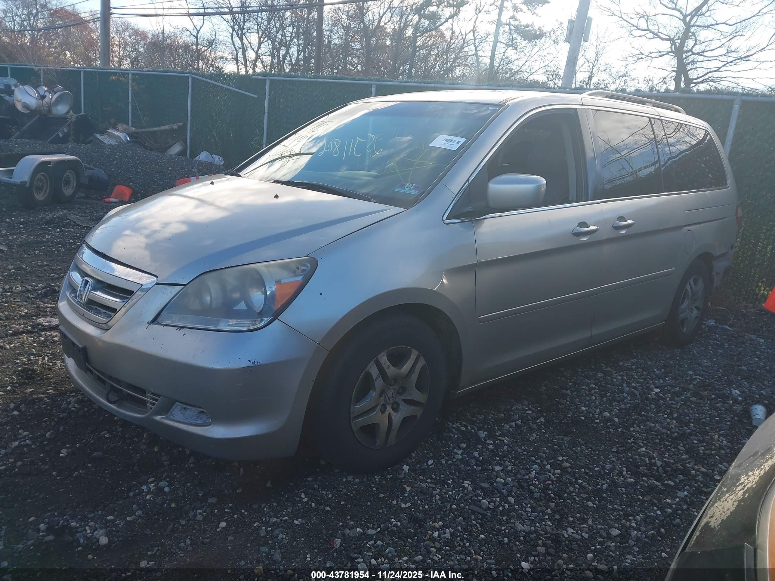 2007 Honda Odyssey Ex-l Серый vin: 5FNRL38777B094049