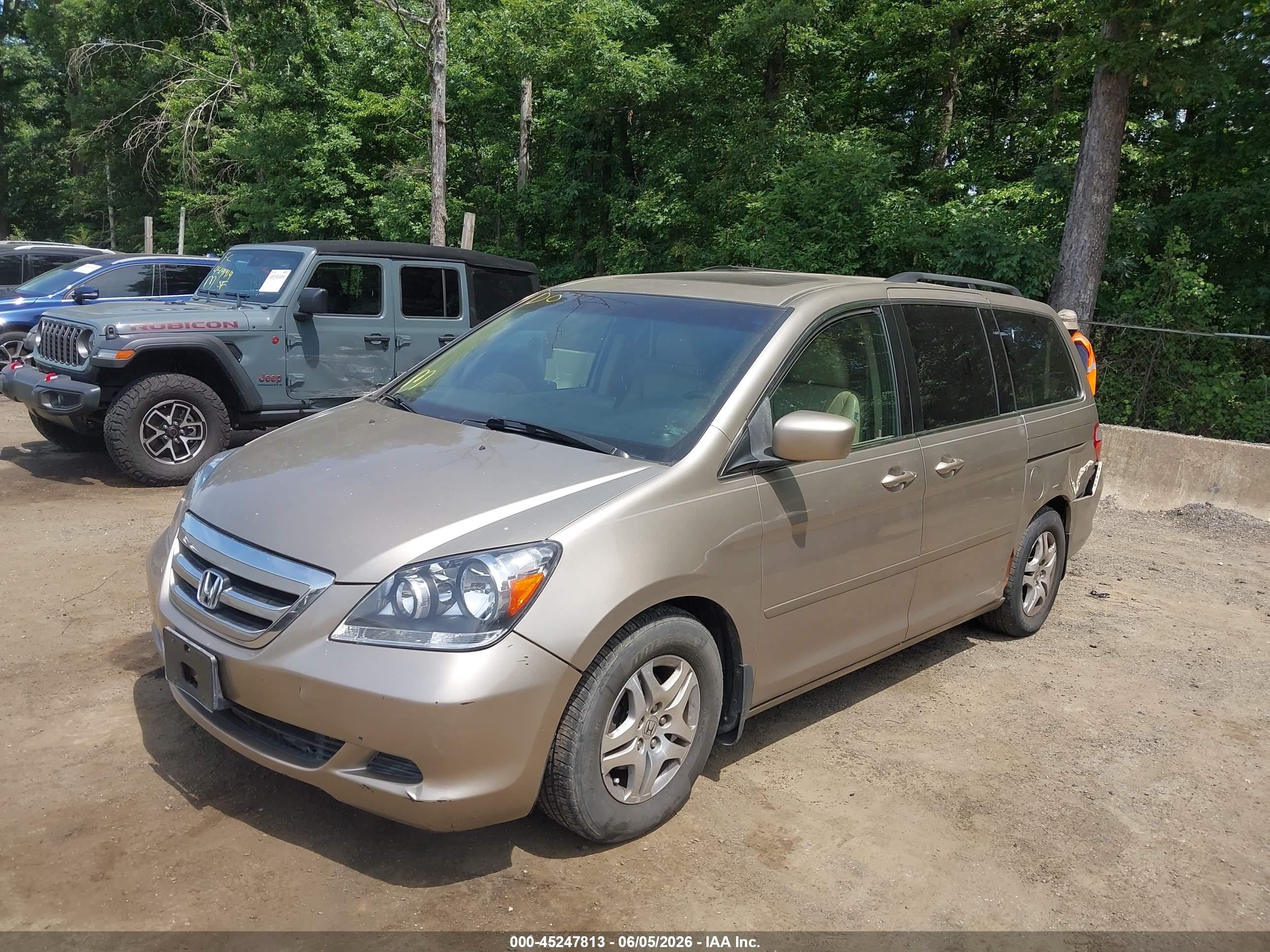 2007 Honda Odyssey Ex-l Gold vin: 5FNRL38777B136638