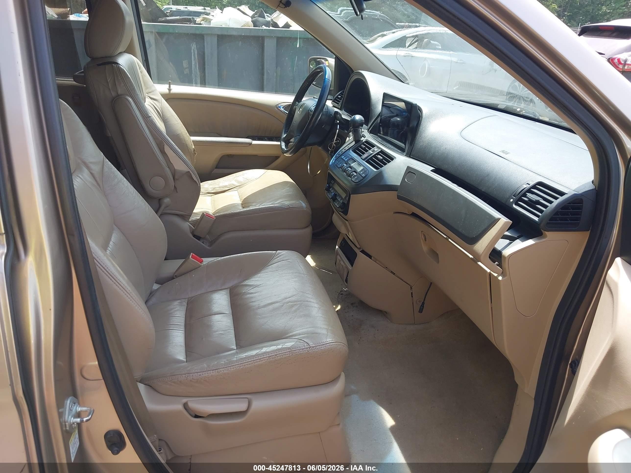 2007 Honda Odyssey Ex-l Gold vin: 5FNRL38777B136638