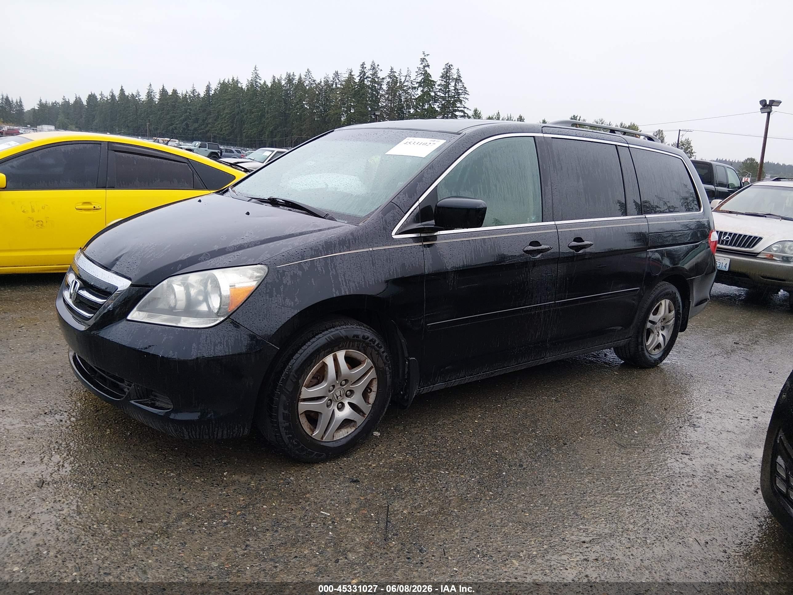 2007 Honda Odyssey Ex-l Black vin: 5FNRL38777B141208