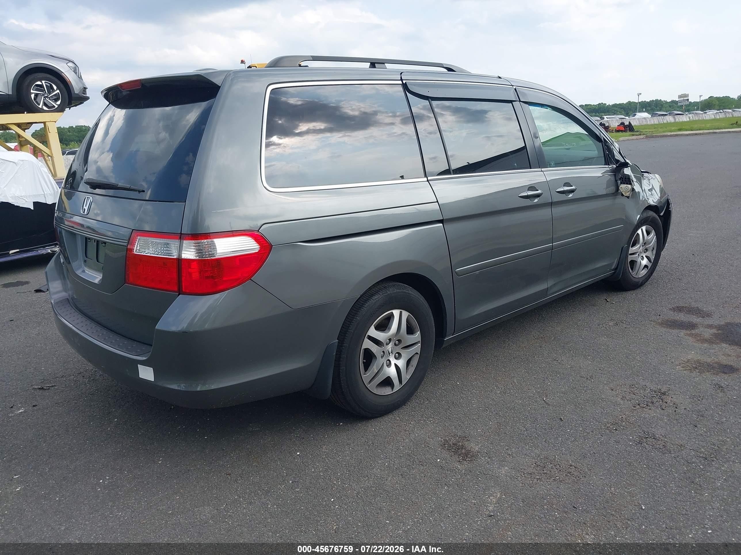 2007 Honda Odyssey Ex-l Gray vin: 5FNRL38777B404359
