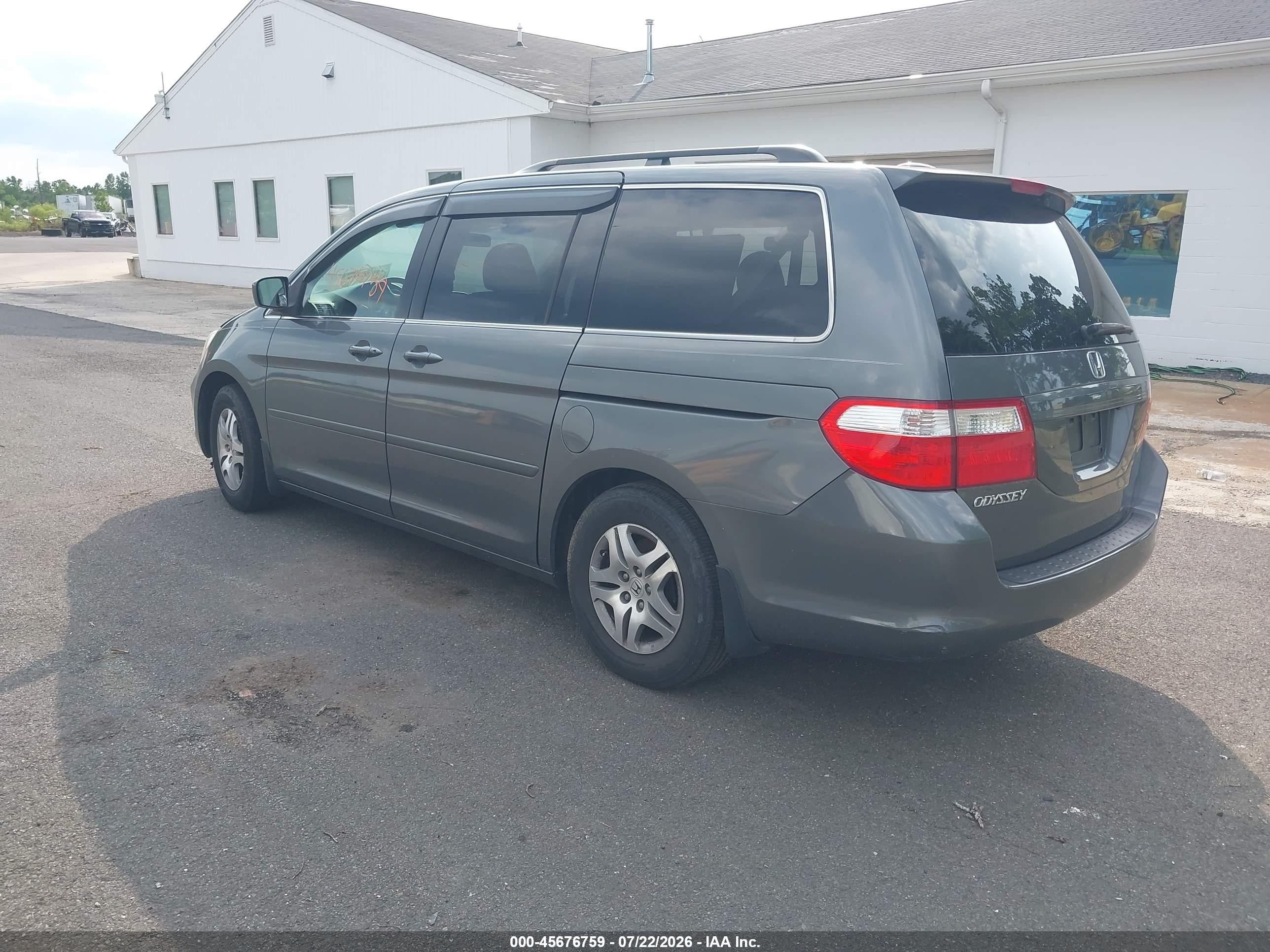 2007 Honda Odyssey Ex-l Gray vin: 5FNRL38777B404359